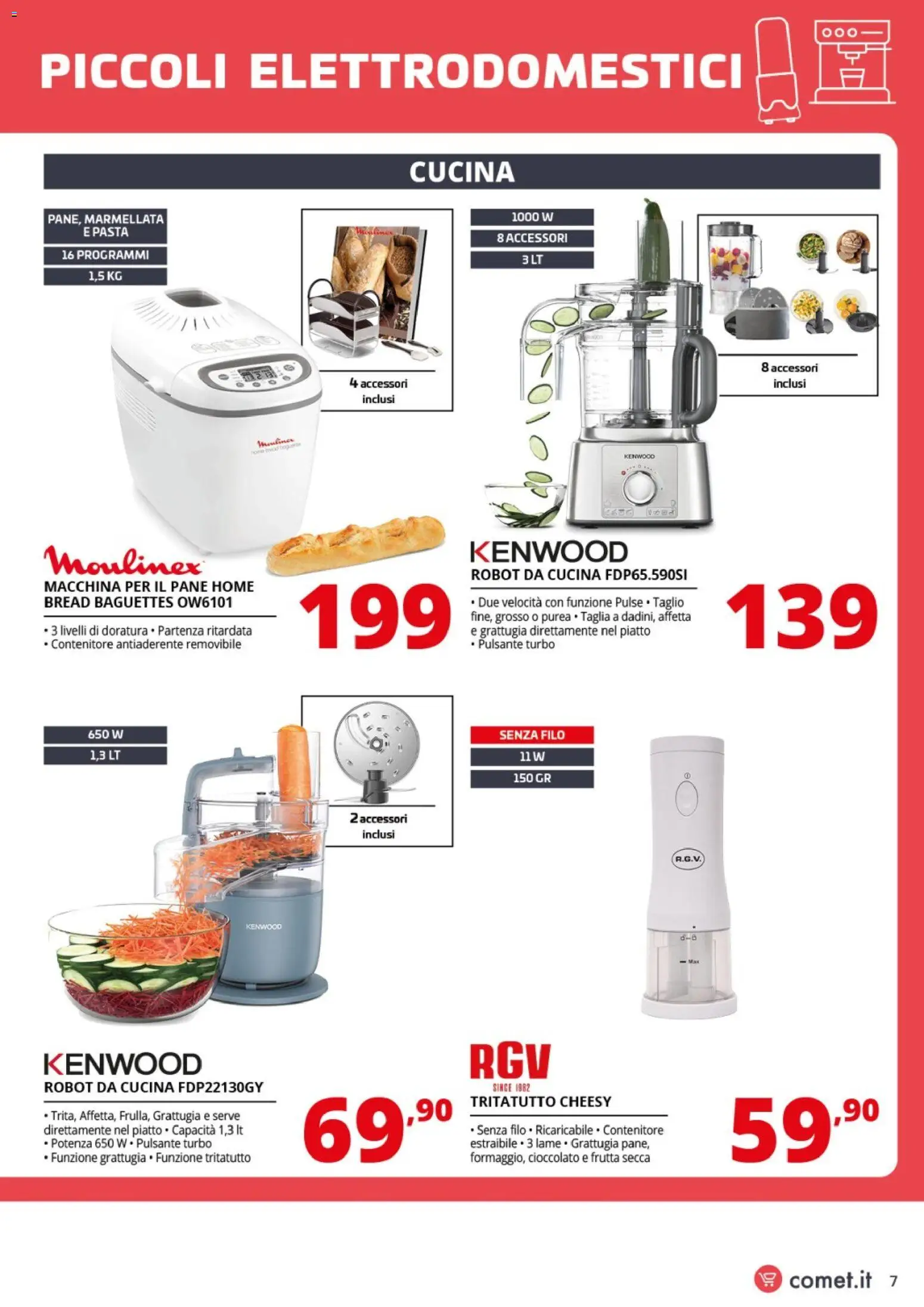 Volantino Comet del 10.04.2026 | Pagina: 7 | Prodotti: Pasta, Contenitore, Robot, Robot da cucina