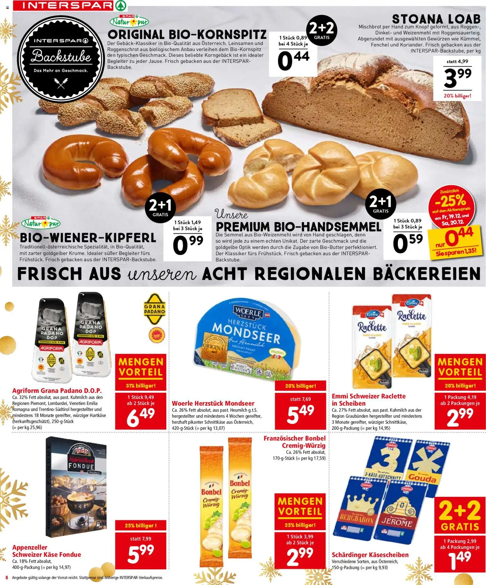 Interspar Flugblatt - Oberösterreich gültig ab 18.12.2025 | Seite: 8 | Produkte: Käse