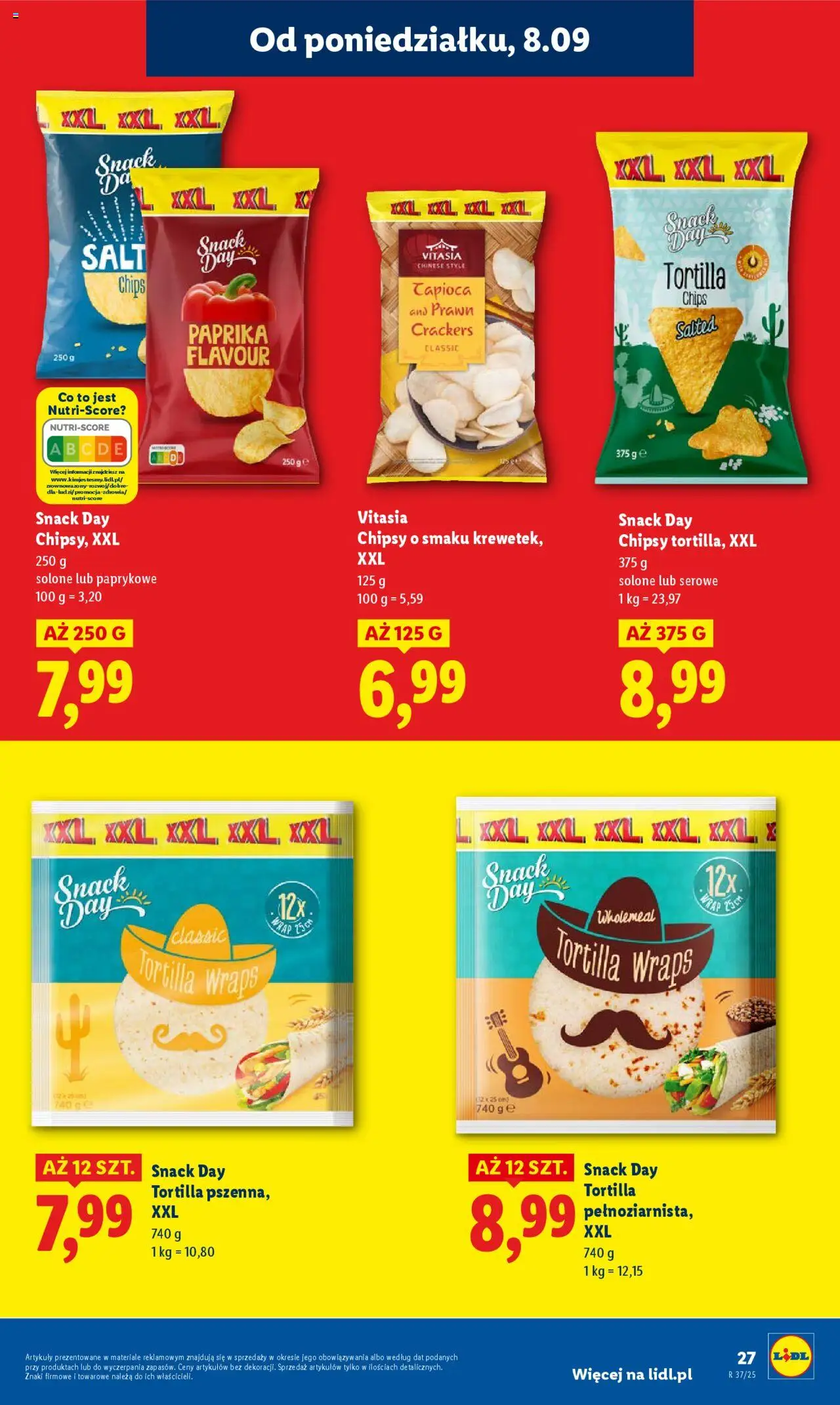 Lidl Gazetka od 08.09.2025 | Strona: 29 | Produkty: Chipsy, Tortilla