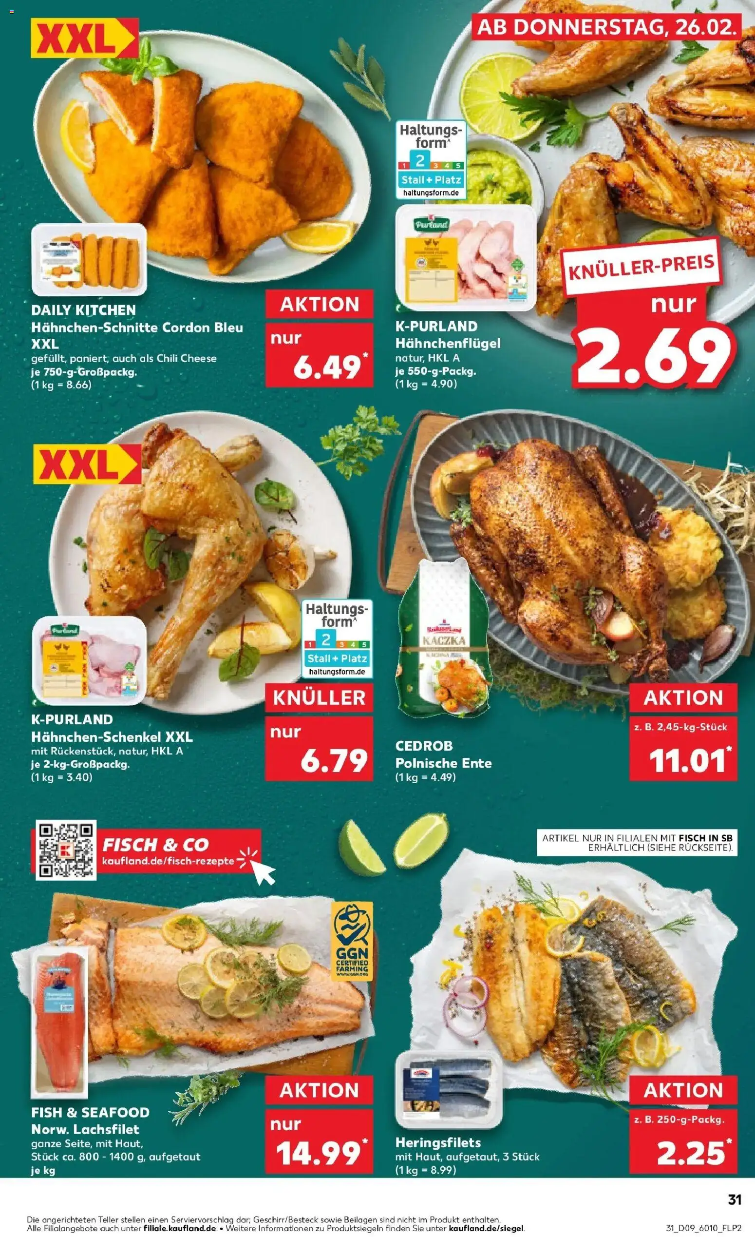 Kaufland prospekt Neusäß	 – gültig ab 26.02.2026 | Seite: 39 | Produkte: Hahnchenschenkel, Fisch, Chili, Ente