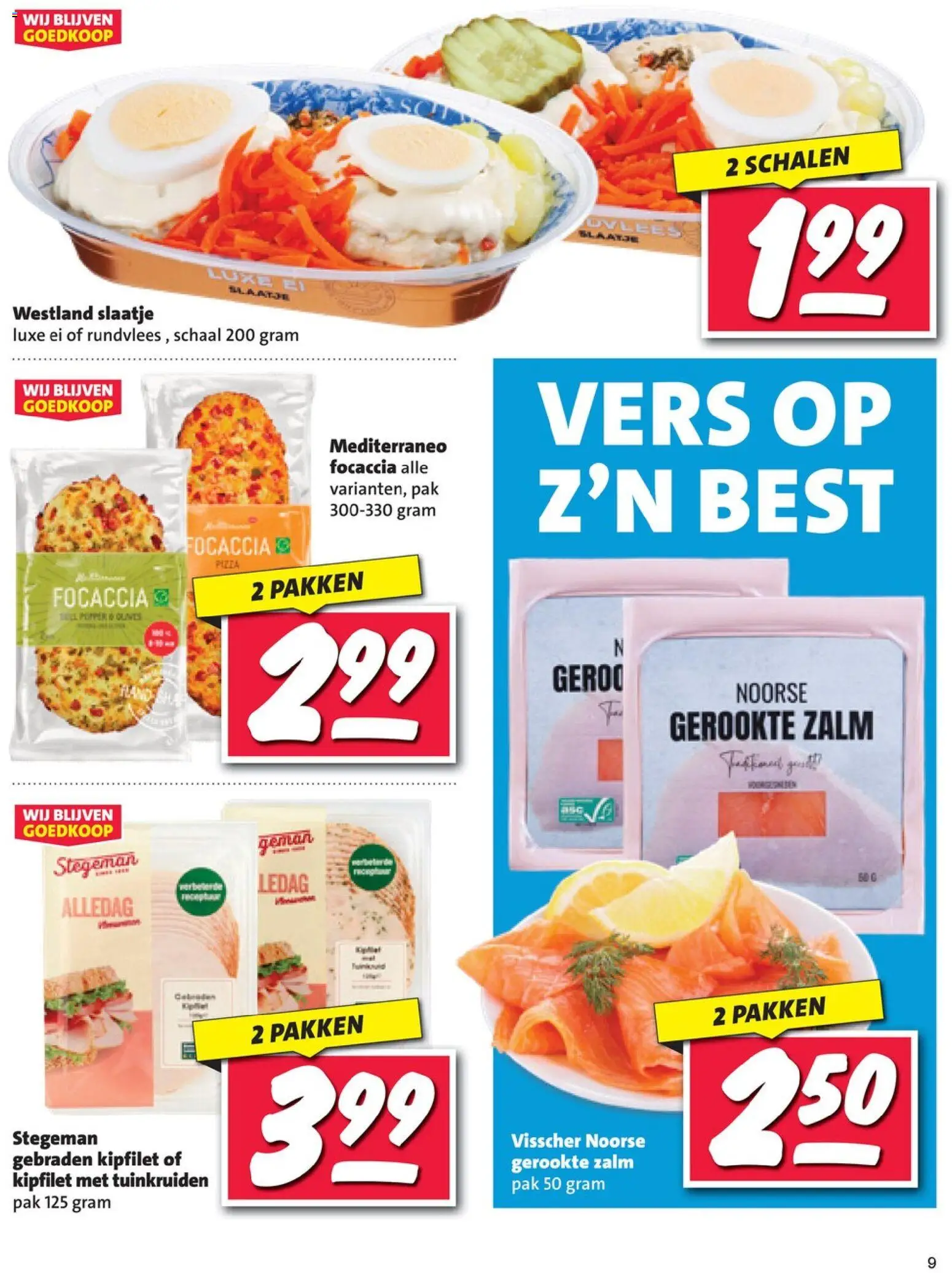 {H1} | Pagina: 9 | Producten: Pizza, Schaal, Zalm