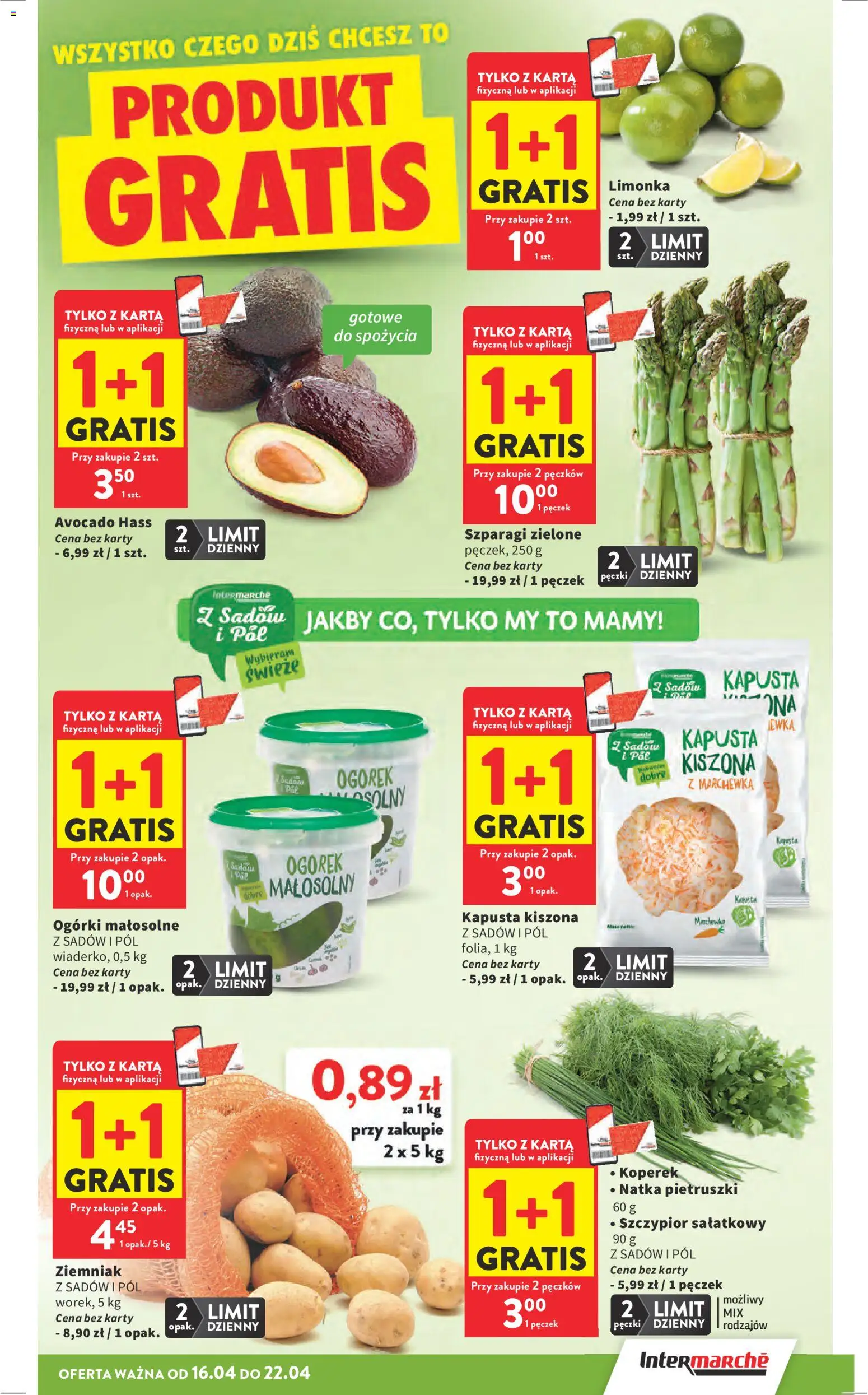 Intermarche gazetka od 16.04.2026 | Strona: 11 | Produkty: Koperek, Szparagi, Marchewka, Ogórki