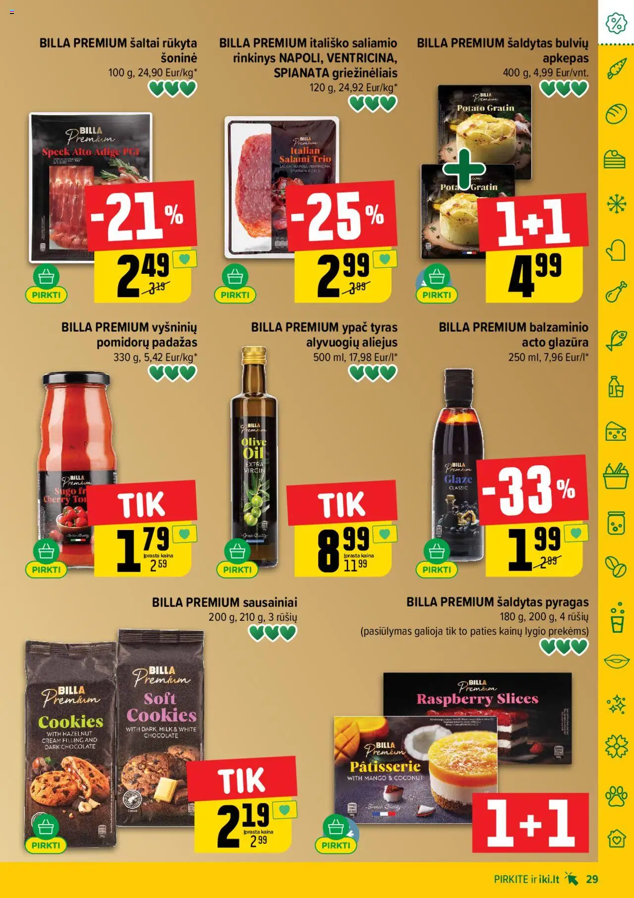 IKI leidinys│galioja nuo 07.07.2025 | Puslapis: 29 | Prekių: Sausainiai, Pyragas, Aliejus, Padažas
