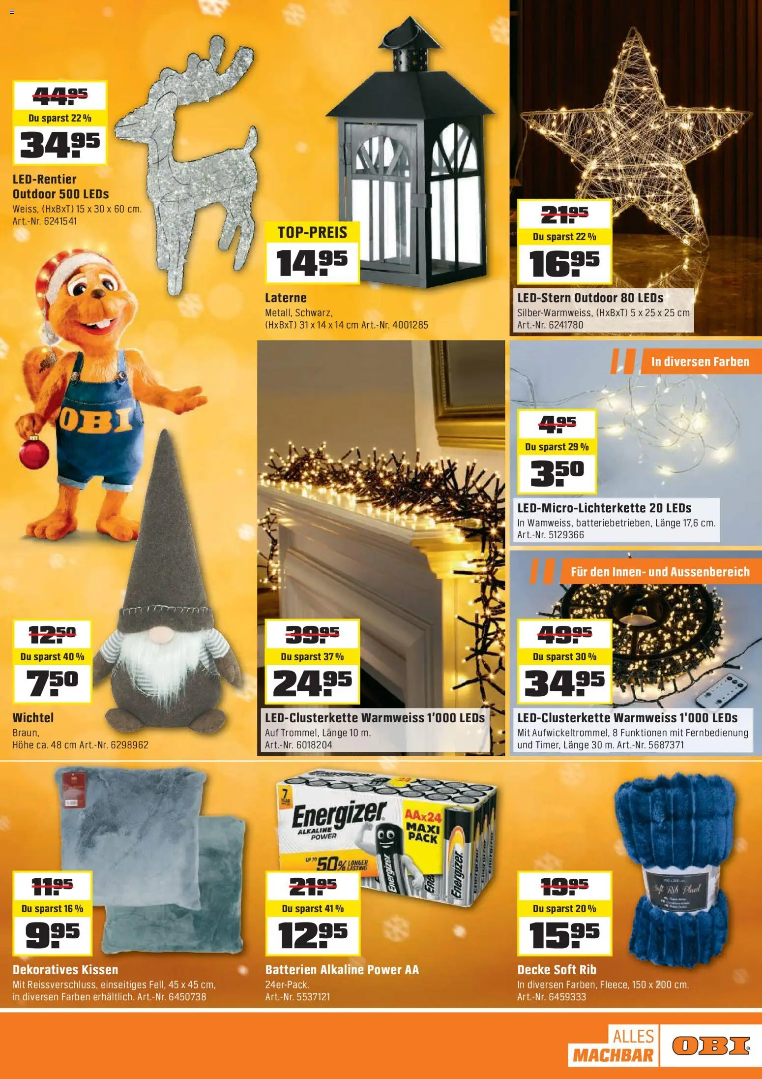 OBI - Alles machbar mit OBI. – gültig ab 15.11.2025 | Seite: 7 | Produkte: Kissen, Decke