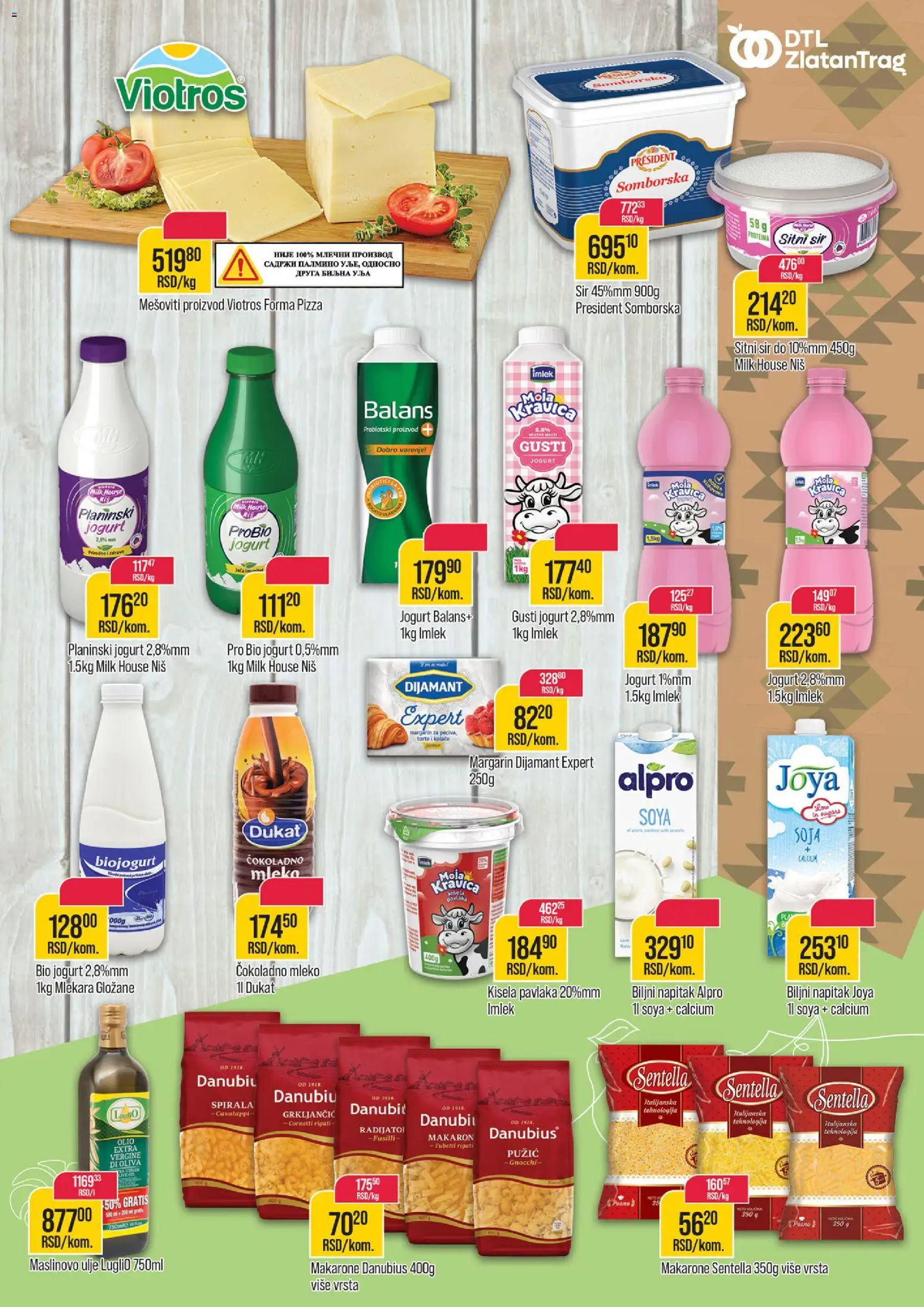 Zlatan Trag katalog - važi od 03.12.2025 | Strana: 5 | Proizvode: Čokoladno mleko, Margarin, Mleko, Ulje