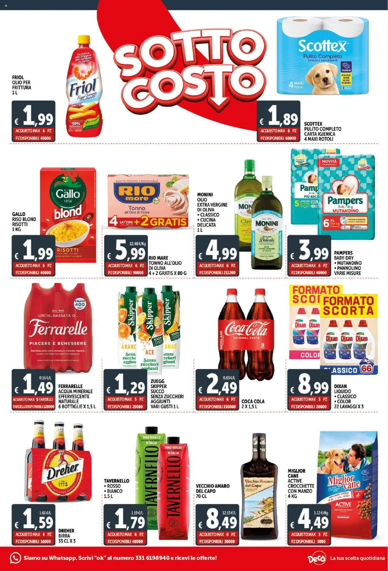 Volantino Decò del 30.01.2026 | Pagina: 3 | Prodotti: Manzo, Olio, Vino, Pampers