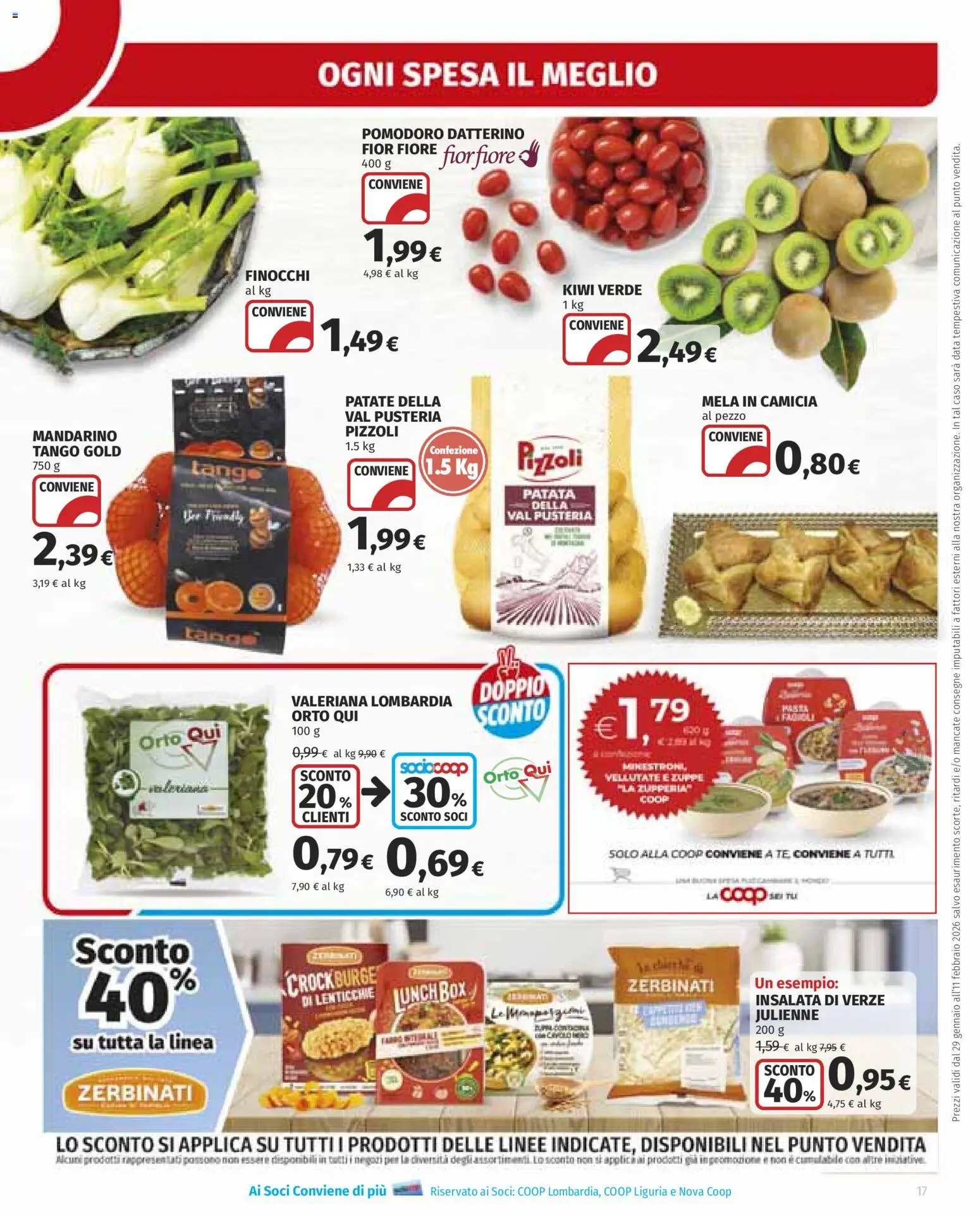 Volantino Ipercoop del 29.01.2026 | Pagina: 17 | Prodotti: Valeriana, Tè, Data, Finocchi