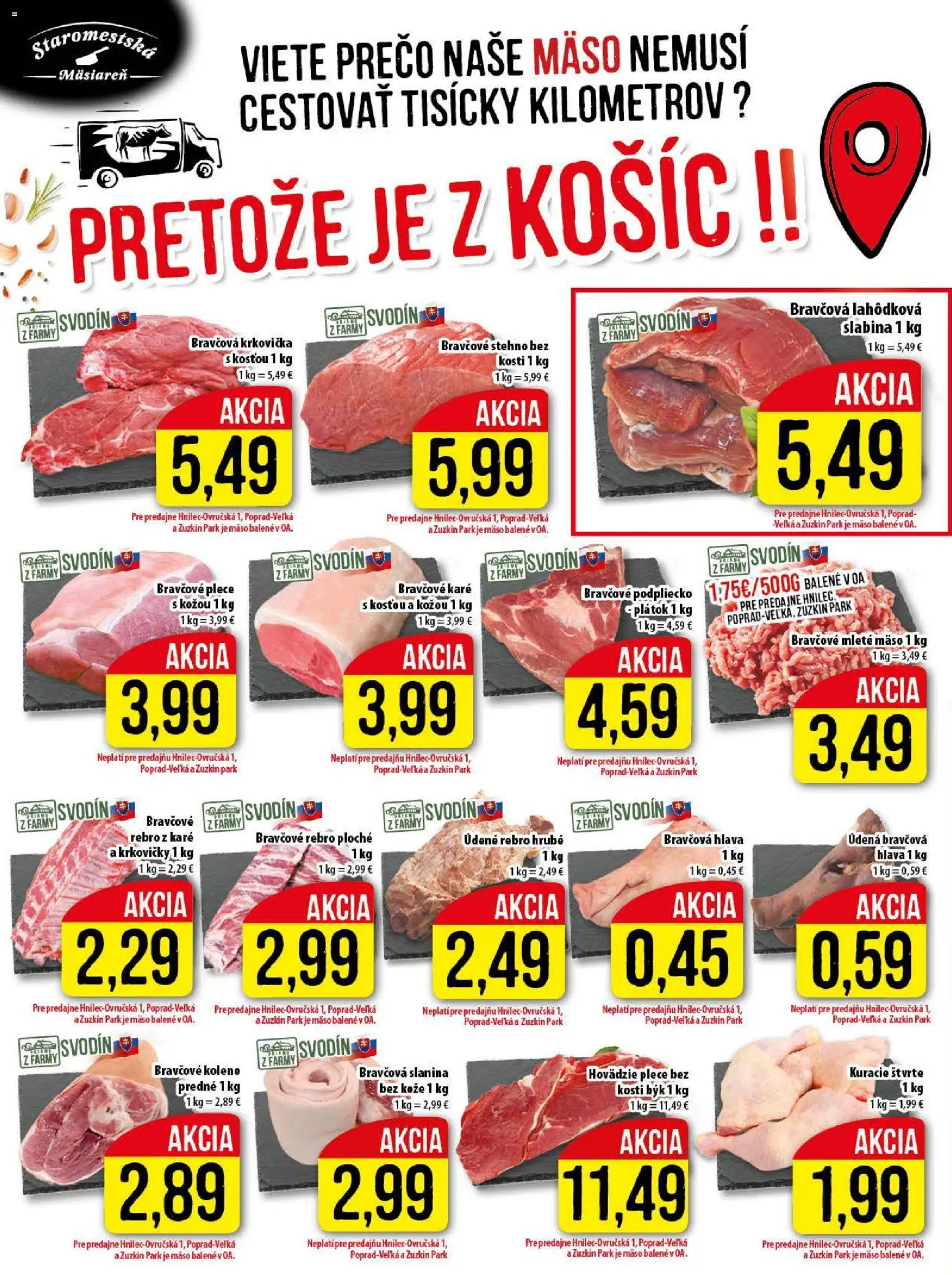 Nové Klas akcie – leták je platný od 24.11.2025 | Strana: 4 | Produkty: Slanina, Bravčová krkovička, Krkovička, Bravčové karé