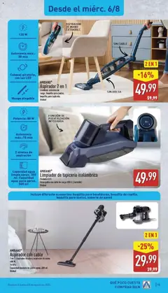 Aldi folleto Península │ válido desde el 04.08.2025 | Página: 15 | Productos: Polvo, Escoba, Cable, Aspirador