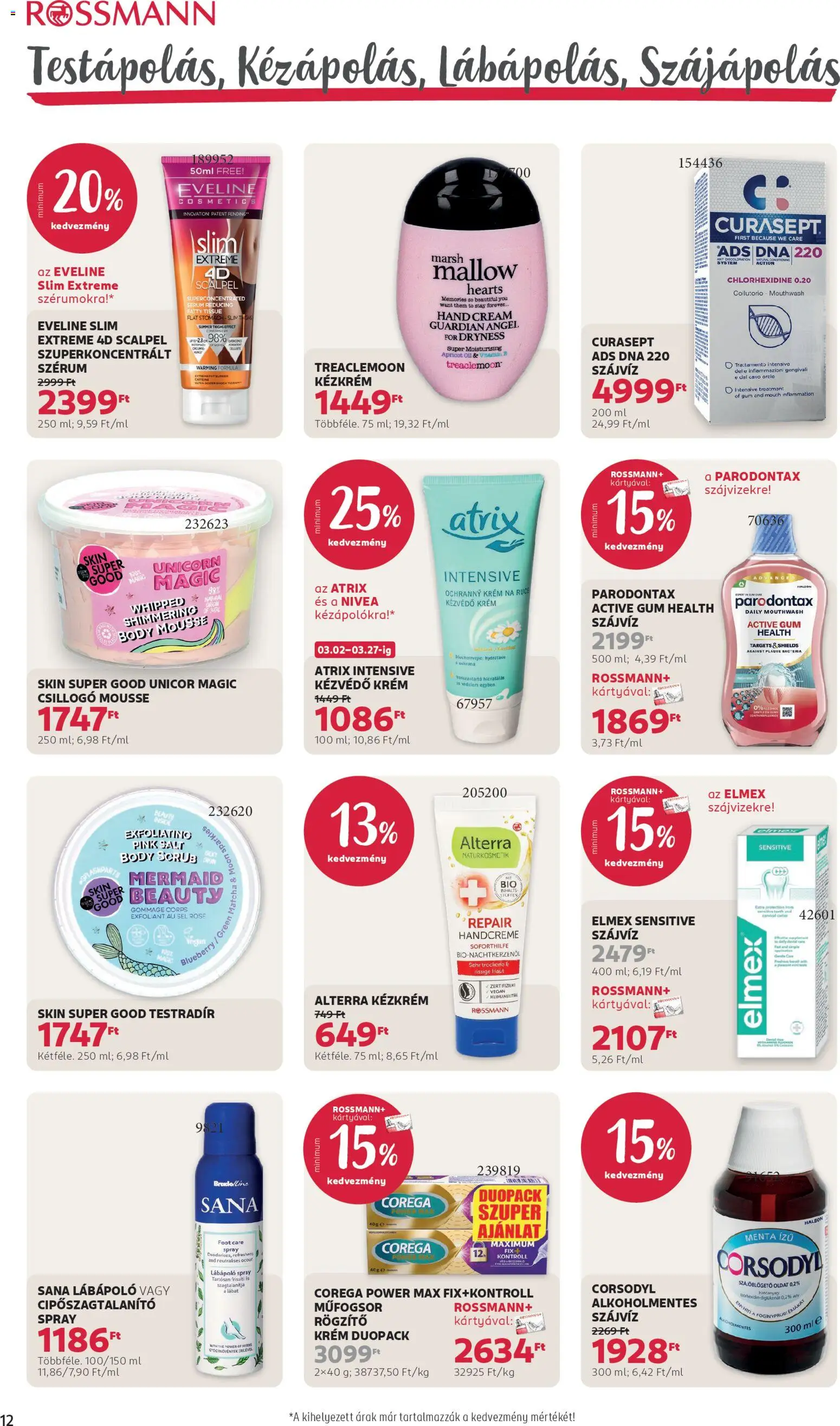 Rossmann akciós ujság - amely érvényes a következő dátumtól: 02.03.2026 | Oldal: 14 | Termékek: Body, Kézkrém, Szájvíz, Vegán