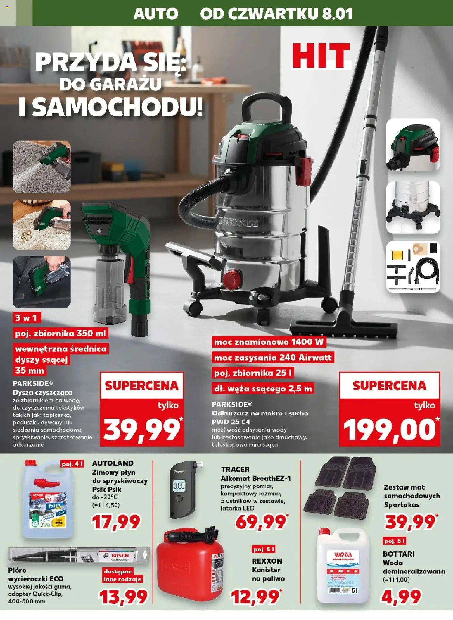 Kaufland gazetka - Mega okazje od 08.01.2026 | Strona: 10 | Produkty: Adapter, Odkurzacz, Woda, Dywany