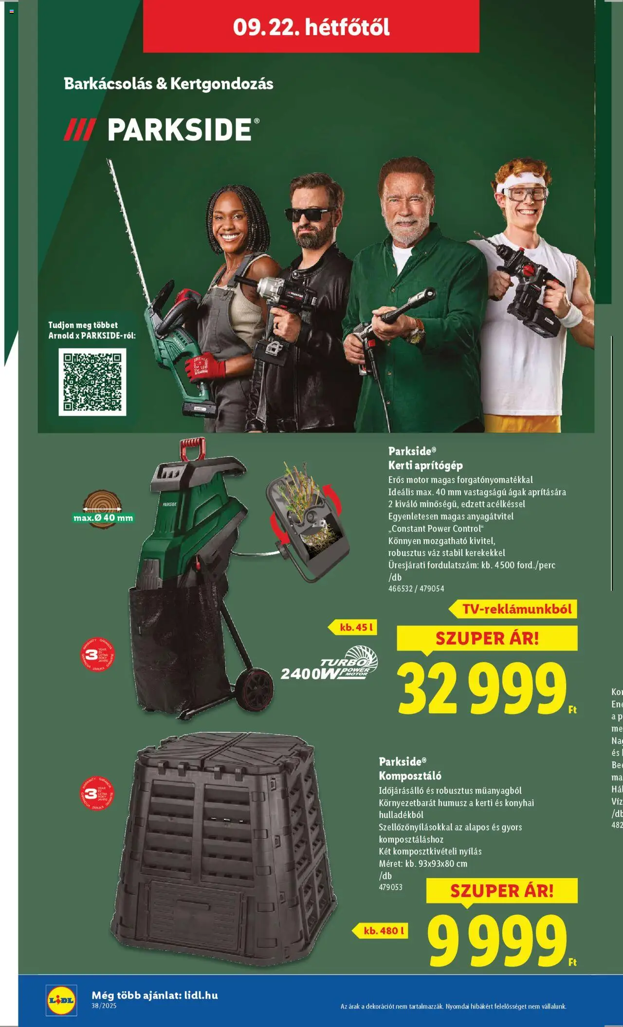 Lidl akciós ujság - amely érvényes a következő dátumtól: 18.09.2025 | Oldal: 12 | Termékek: Parkside, Humusz, Komposztáló, Aprítógép
