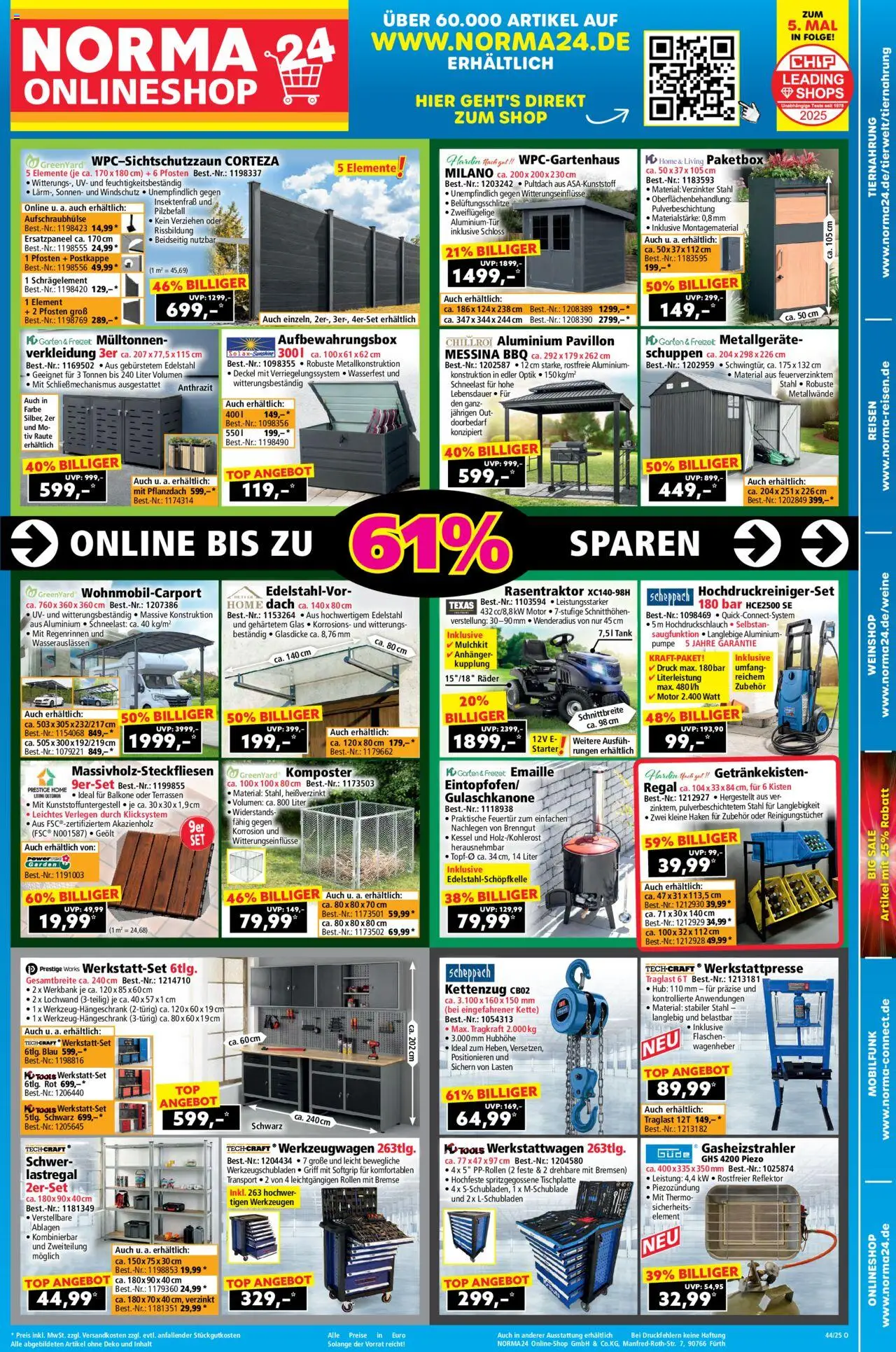 Norma Onlineshop – gültig ab 27.10.2025 | Seite: 1 | Produkte: Top, Regal, Reinigungstücher