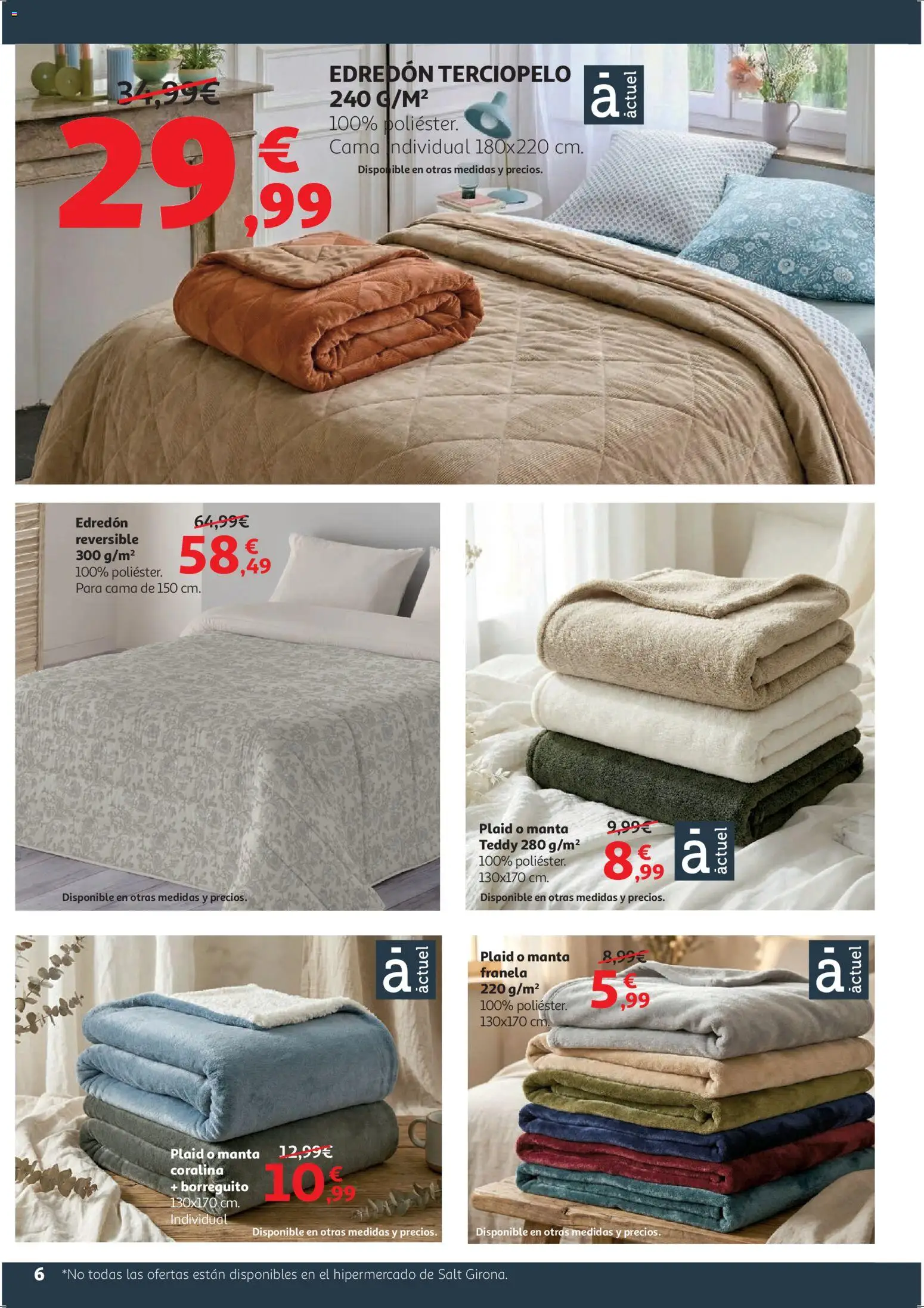 Alcampo - HP Blanco │ válido desde el 09.01.2026 | Página: 6 | Productos: Edredón, Manta, Cama