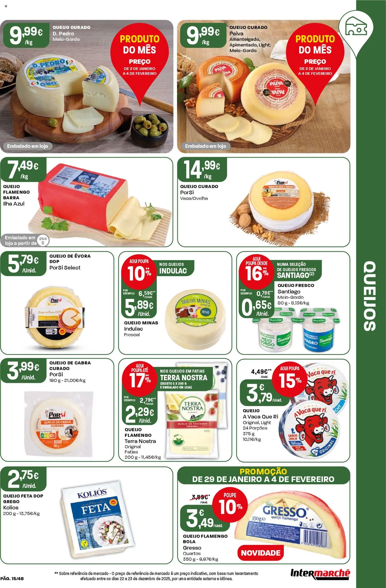 Intermarché folheto │ válido de 29.01.2026 | Página: 15 | Produtos: Base, Queijo, Maça, Queijo feta