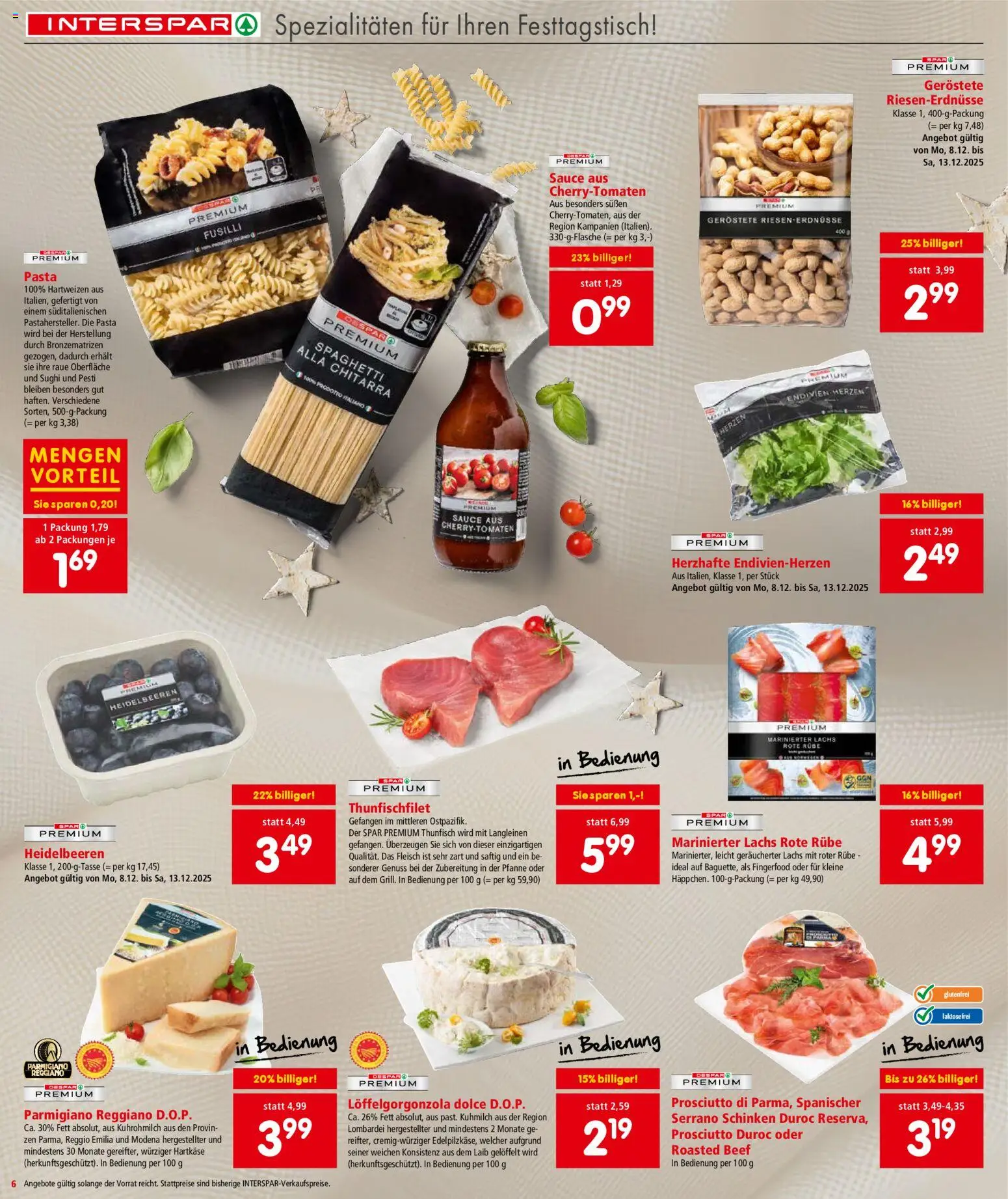 Interspar Flugblatt - Steiermark gültig ab 11.12.2025 | Seite: 7 | Produkte: Pasta, Hajdina liszt, Schinken, Tomaten