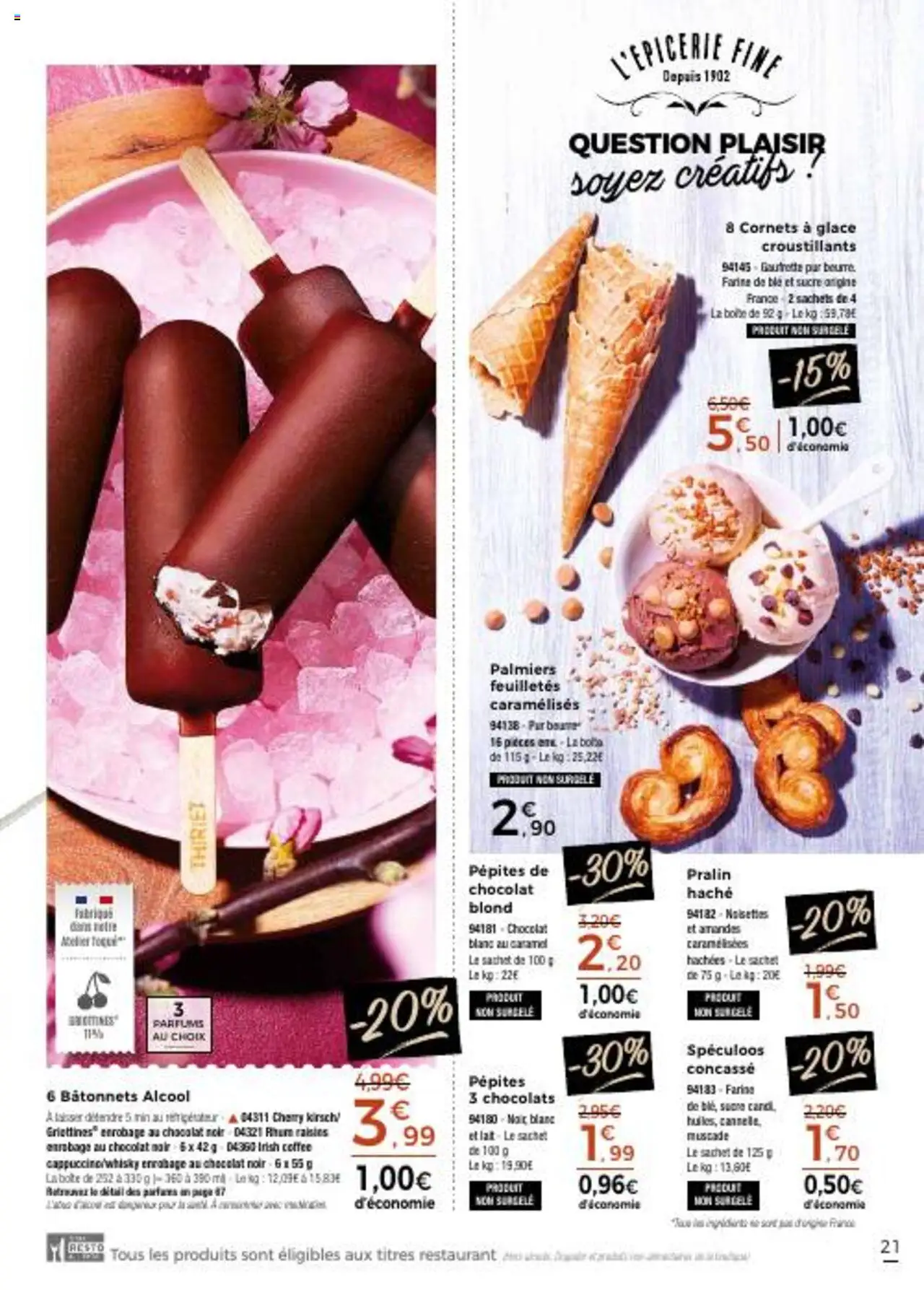  | Page: 21 | Produits: Farine de ble, Sucre, Spéculoos, Chocolat