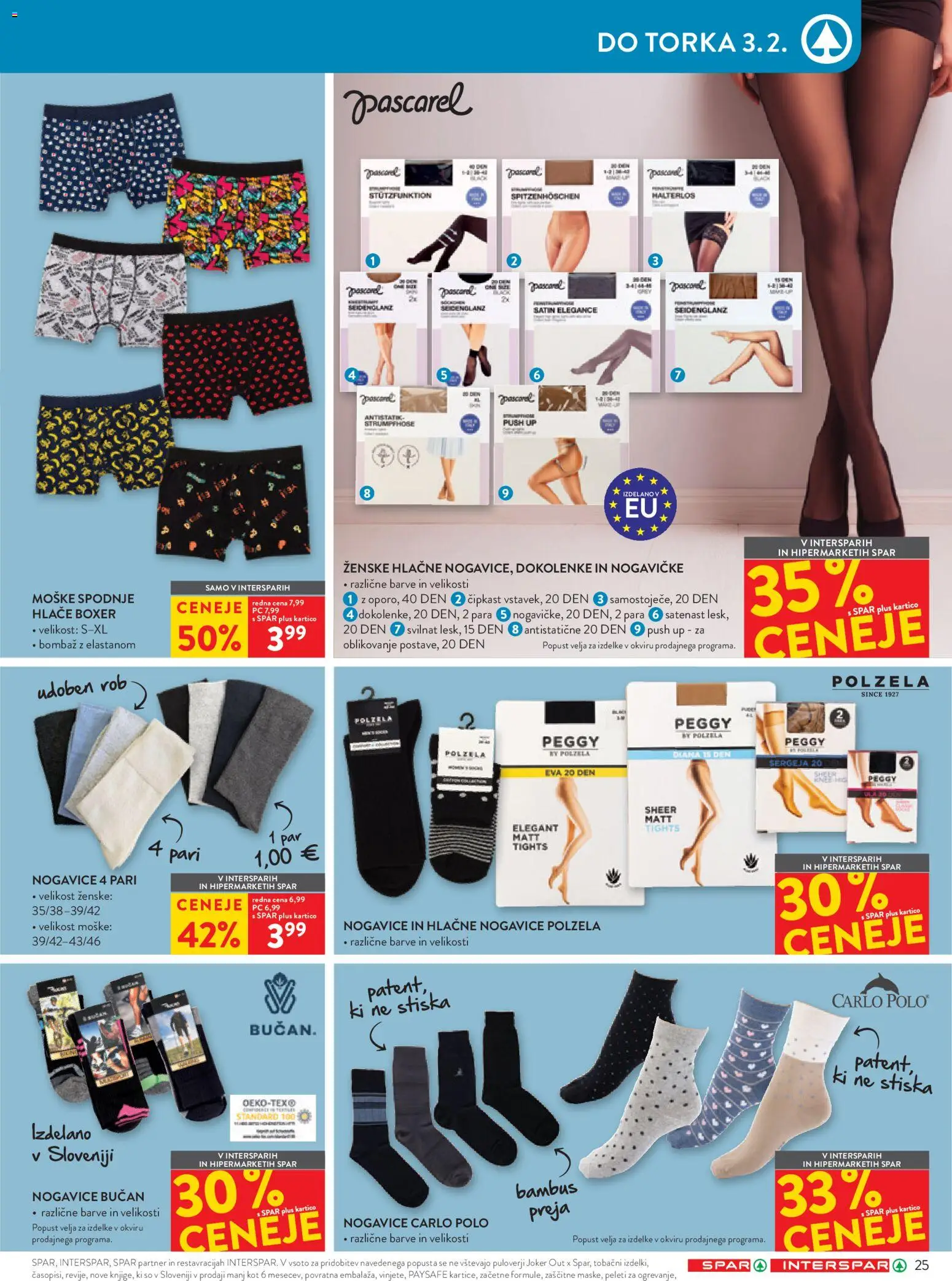 Novi Spar katalog ponudbe – veljaven od 21.01.2026 | Stran: 31 | Izdelki: Hlace, Nogavice, Hlacne nogavice