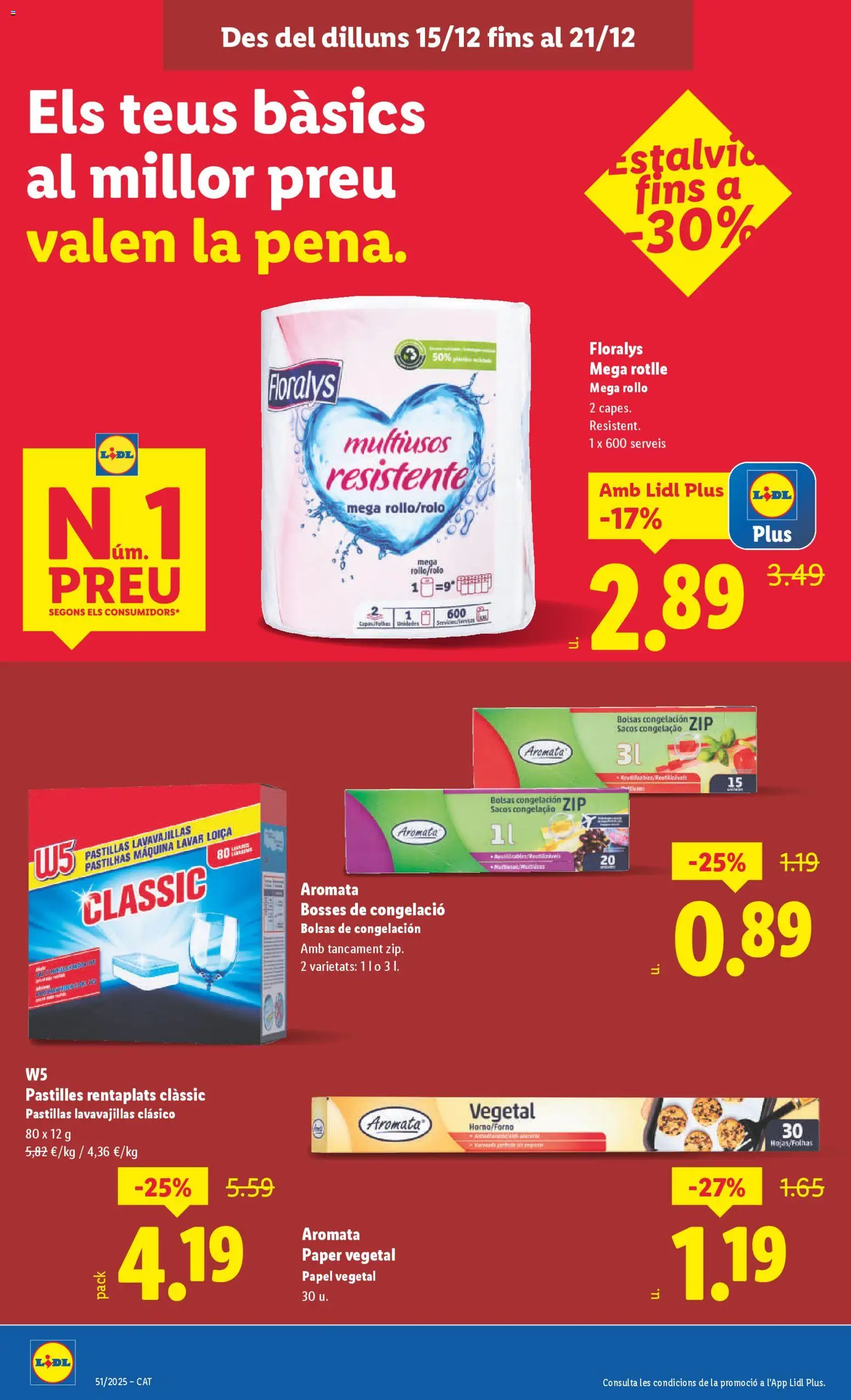 Lidl folleto │ válido desde el 15.12.2025 | Página: 20 | Productos: Pastillas lavavajillas, Lavavajillas