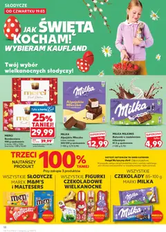 Pogląd oferty "Kaufland gazetka" - ważna od 19.03.2026 | Strona: 18 | Produkty: Czekolady, Słodycze, M&M's, Merci
