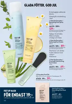 Feet Up Everyday / Nourishing Foot Mask, Nourishing foot mask with shea butter & almond oil. 20 ml. - Förhandsvisning av reklamblad från butik Oriflame aktuell från 10.12.2025 | Sida: 138 | Produkter: Avocado, Mask