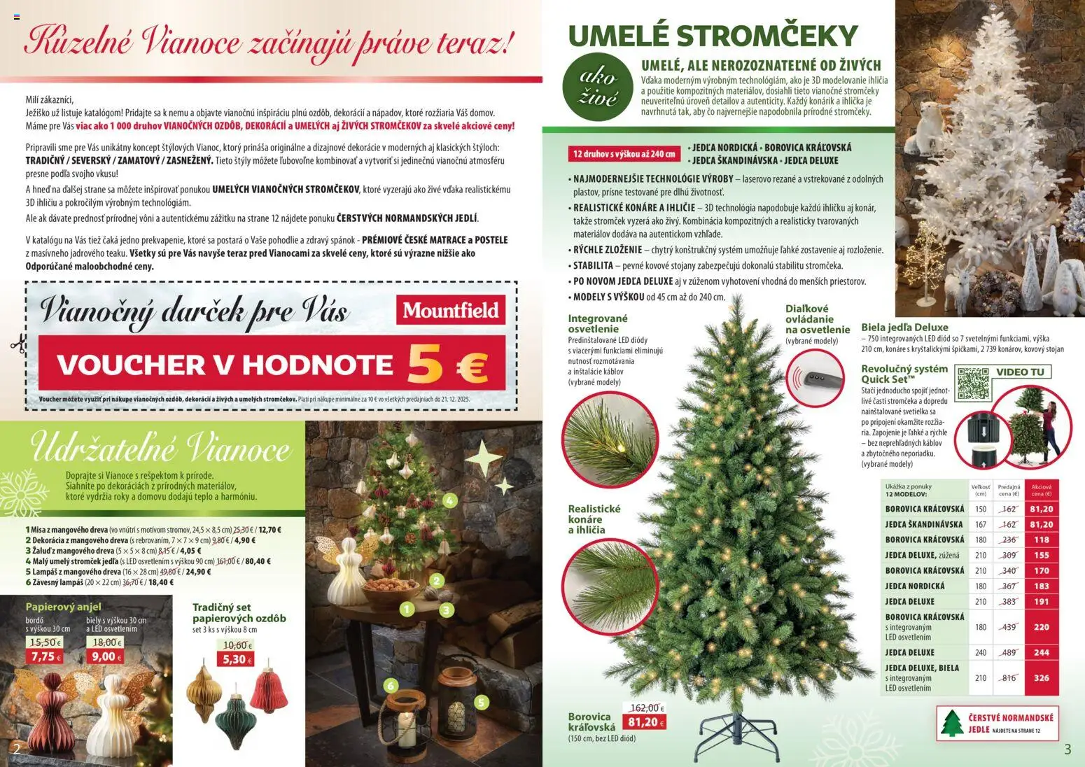 Nové Mountfield akcie – leták je platný od 24.11.2025 | Strana: 2 | Produkty: Matrace, Osvetlenie, Postele