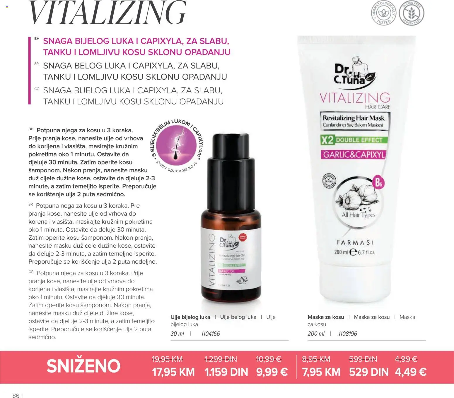 Farmasi katalog - važi od 01.03.2026 | Strana: 86 | Proizvode: Maska za kosu, Maska, Ulje