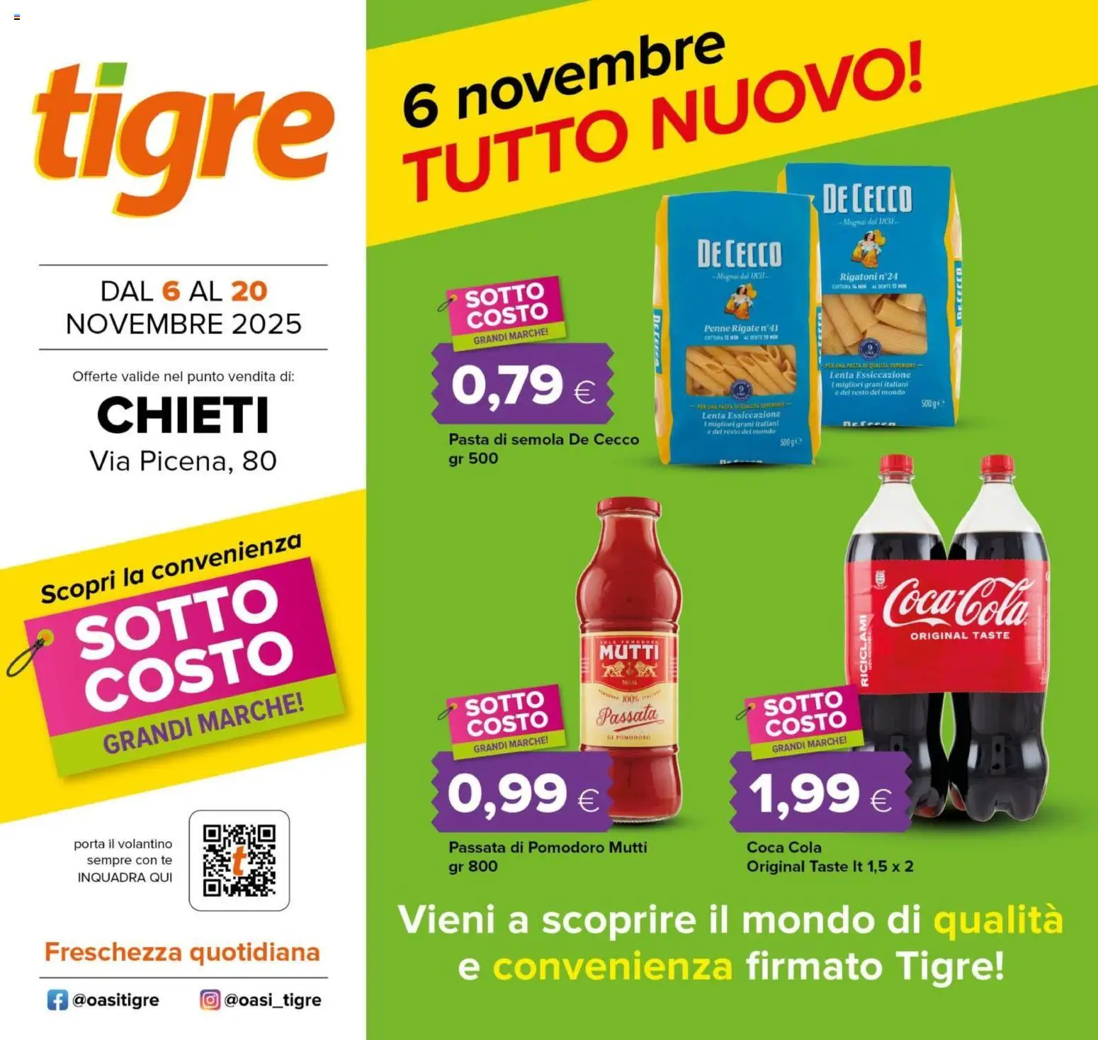 Volantino Tigre del 06.11.2025 | Pagina: 1 | Prodotti: Tè, Pomodoro, Pasta, Passata di pomodoro