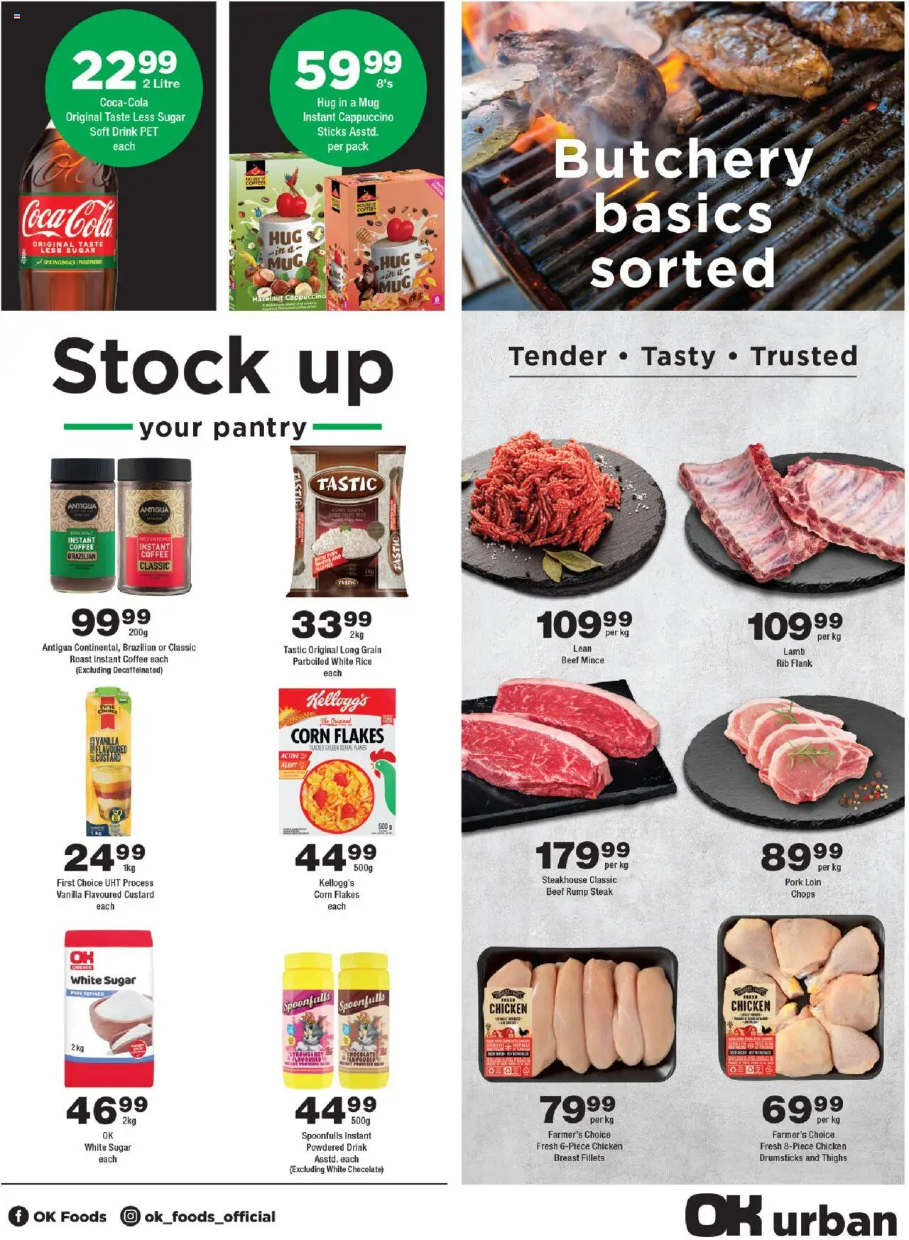 New OK Foods catalogue – valid from 10.09.2025 | Page: 3 | Products: Steak, Coffee, Chicken, Beef