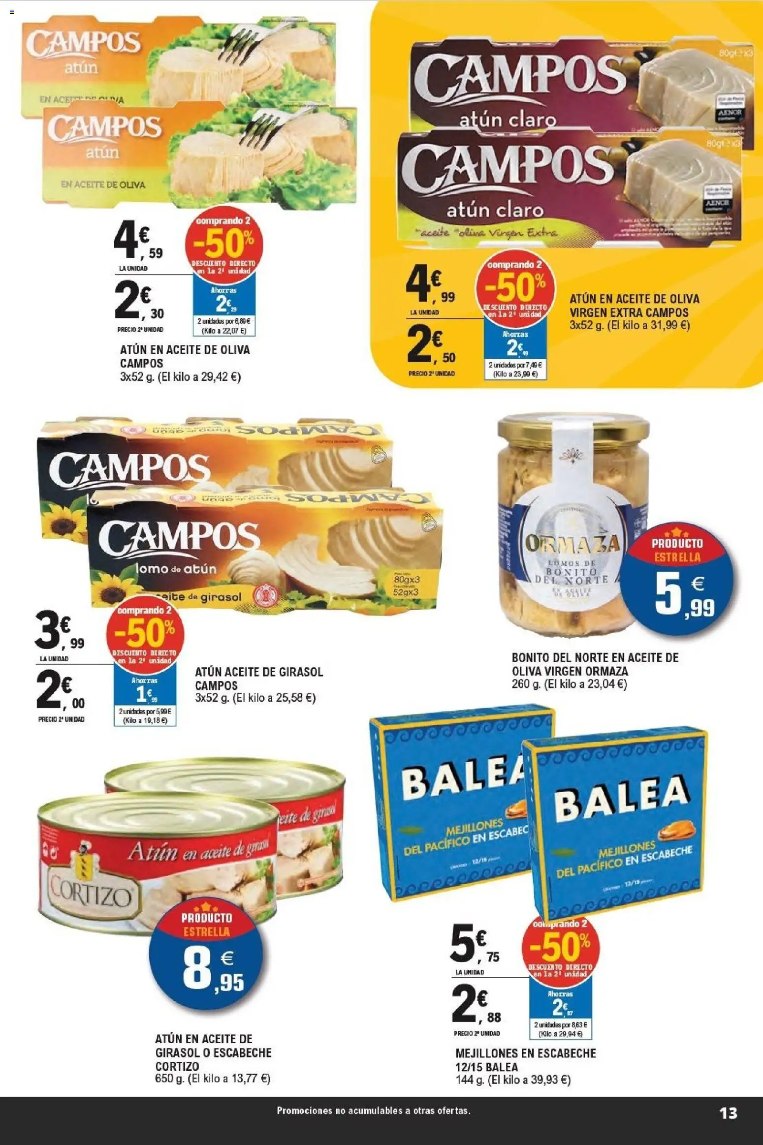 E.Leclerc - La semana del Ahorro │ válido desde el 16.02.2026 | Página: 13 | Productos: Aceite, Aceite de oliva, Aceite de girasol, Atún claro