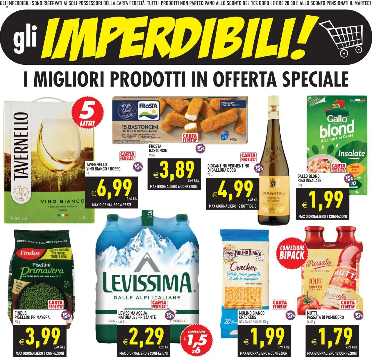 Volantino PIM Supermercati del 06.08.2025 | Pagina: 2 | Prodotti: Merluzzo, Sale, Passata di pomodoro, Mutti