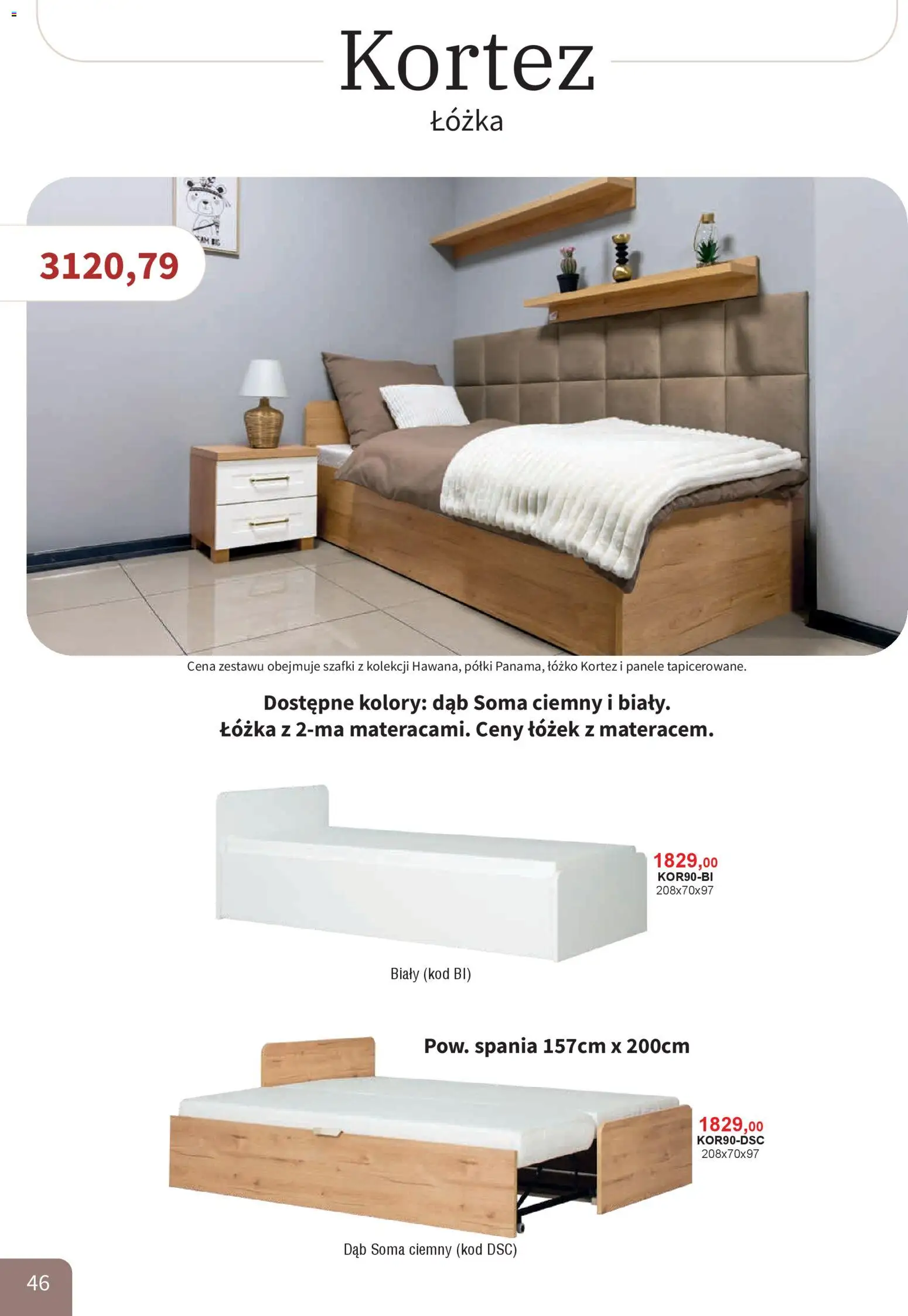 Bodzio Katalog od 01.01.2026 | Strona: 46 | Produkty: Łóżko