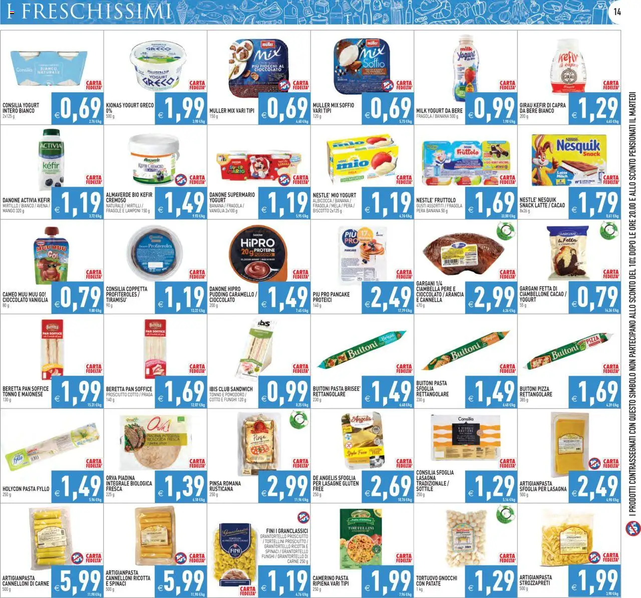 Volantino PIM Supermercati del 13.06.2025 | Pagina: 14 | Prodotti: Pizza, Spinaci, Pera, Gnocchi