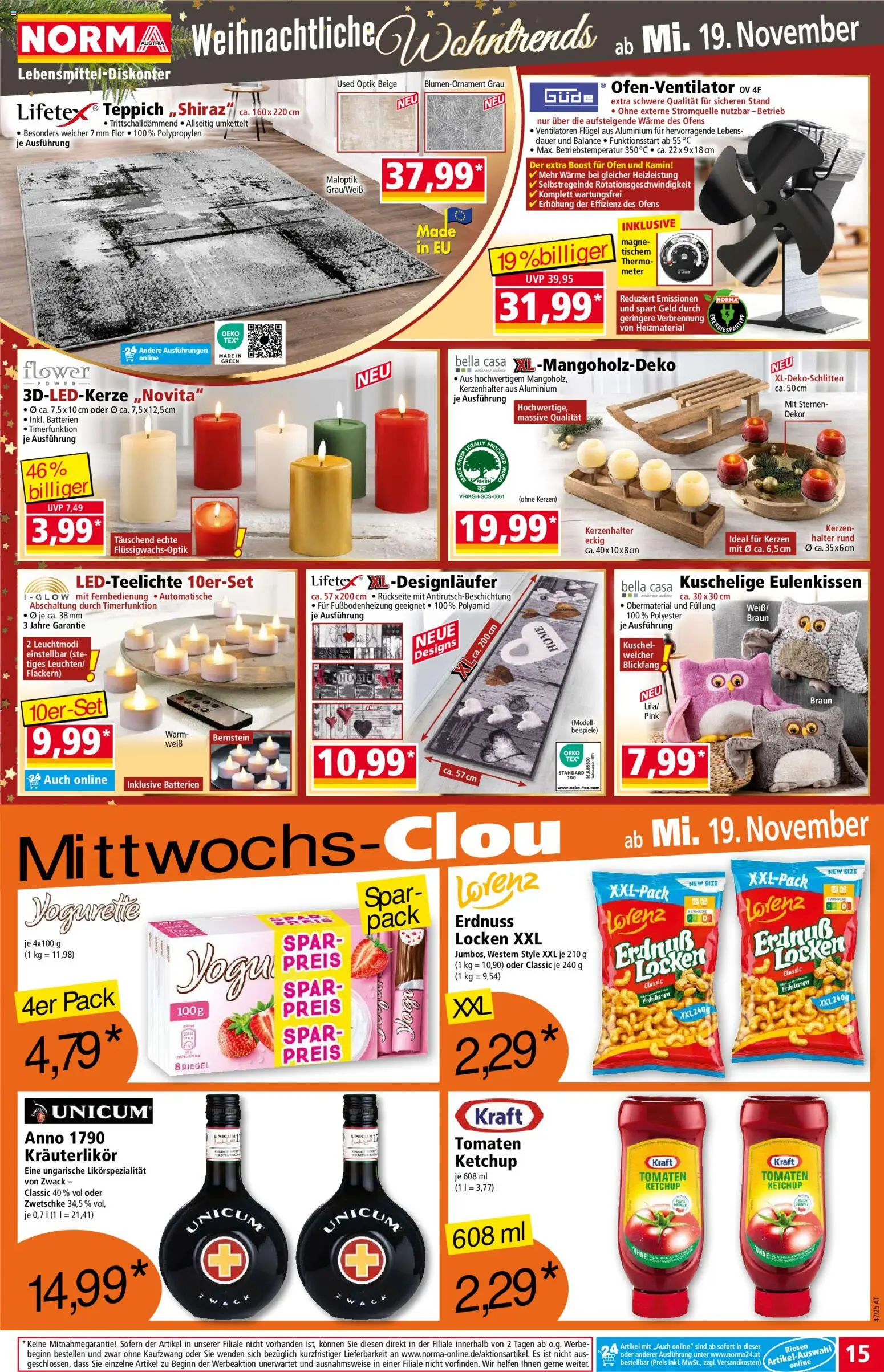 Norma Flugblatt gültig ab 17.11.2025 | Seite: 15 | Produkte: Ketchup, Ofen, Teppich, Tomaten