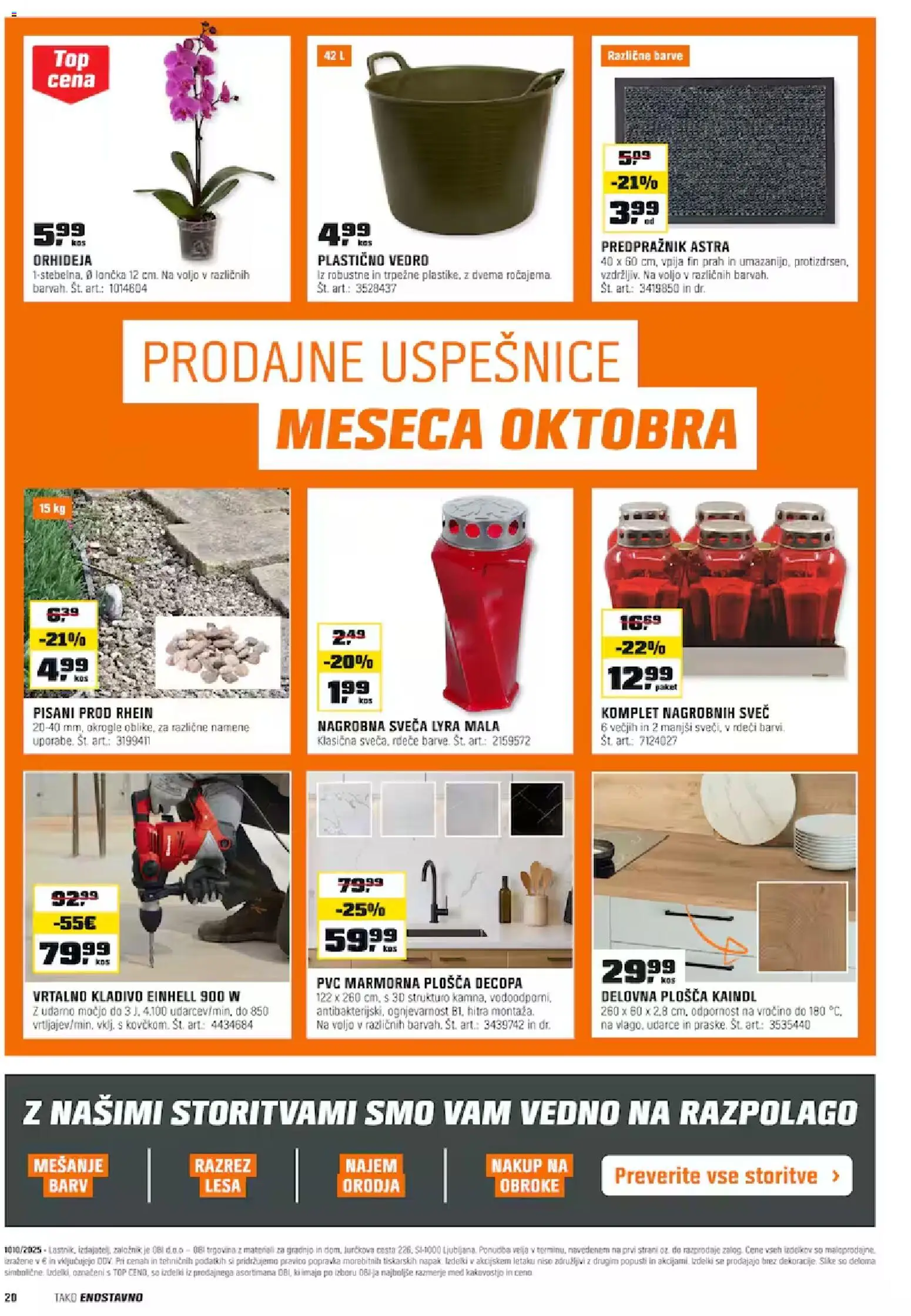 Novi OBI katalog ponudbe – veljaven od 01.10.2025 | Stran: 20 | Izdelki: Predpraznik, Delovna plošča, Vedro, Kladivo