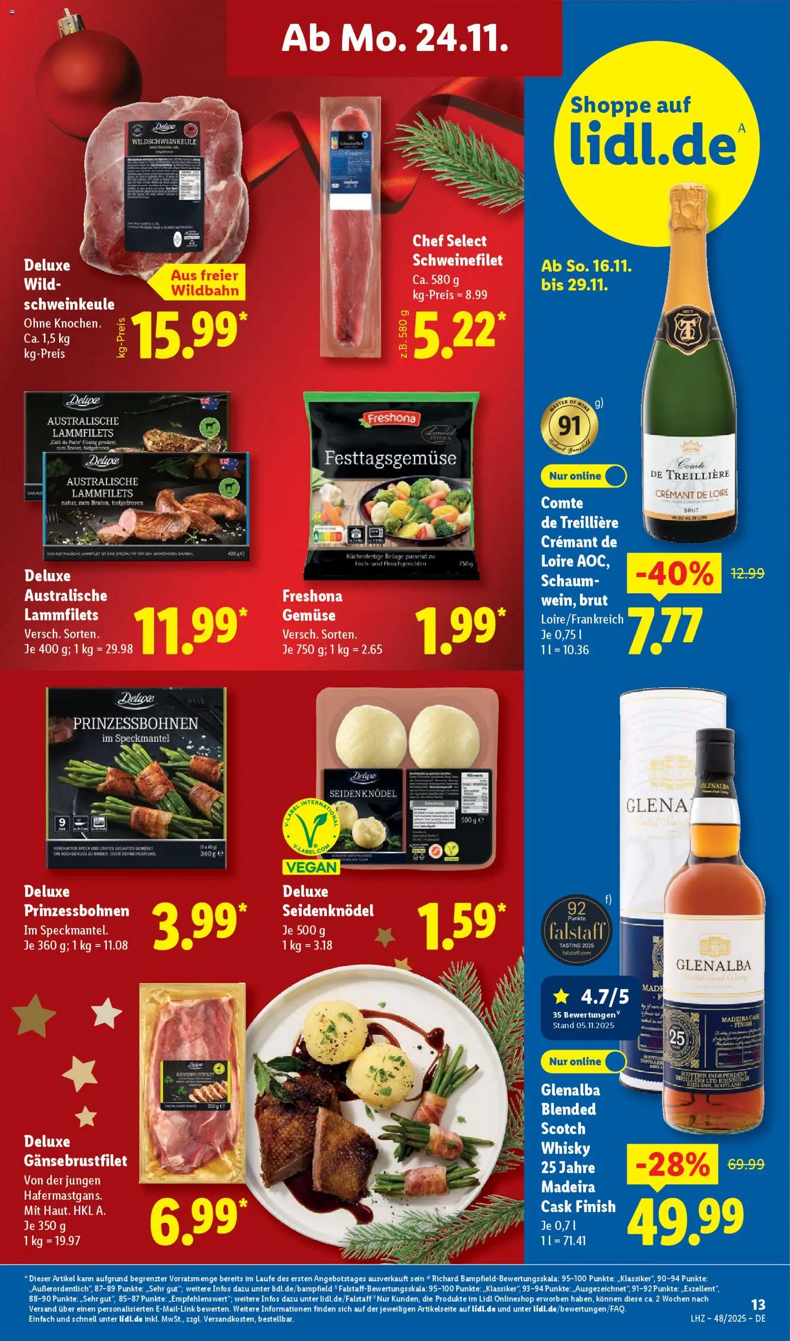 Lidl - Prospekt – gültig ab 24.11.2025 | Seite: 15 | Produkte: Whisky, Finish, Fisch, Gemüse