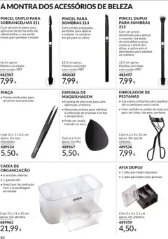 Pré-visualização PINCEL DUPLO PARA SOBRANCELHAS 211, Com um pincel plano para aplicação de pó na área das sobrancelhas e um pente macio para pentear e fundir válido de 01.10.2025 | Página: 80 | Produtos: Pinça, Esponja, Corretor, Sombras