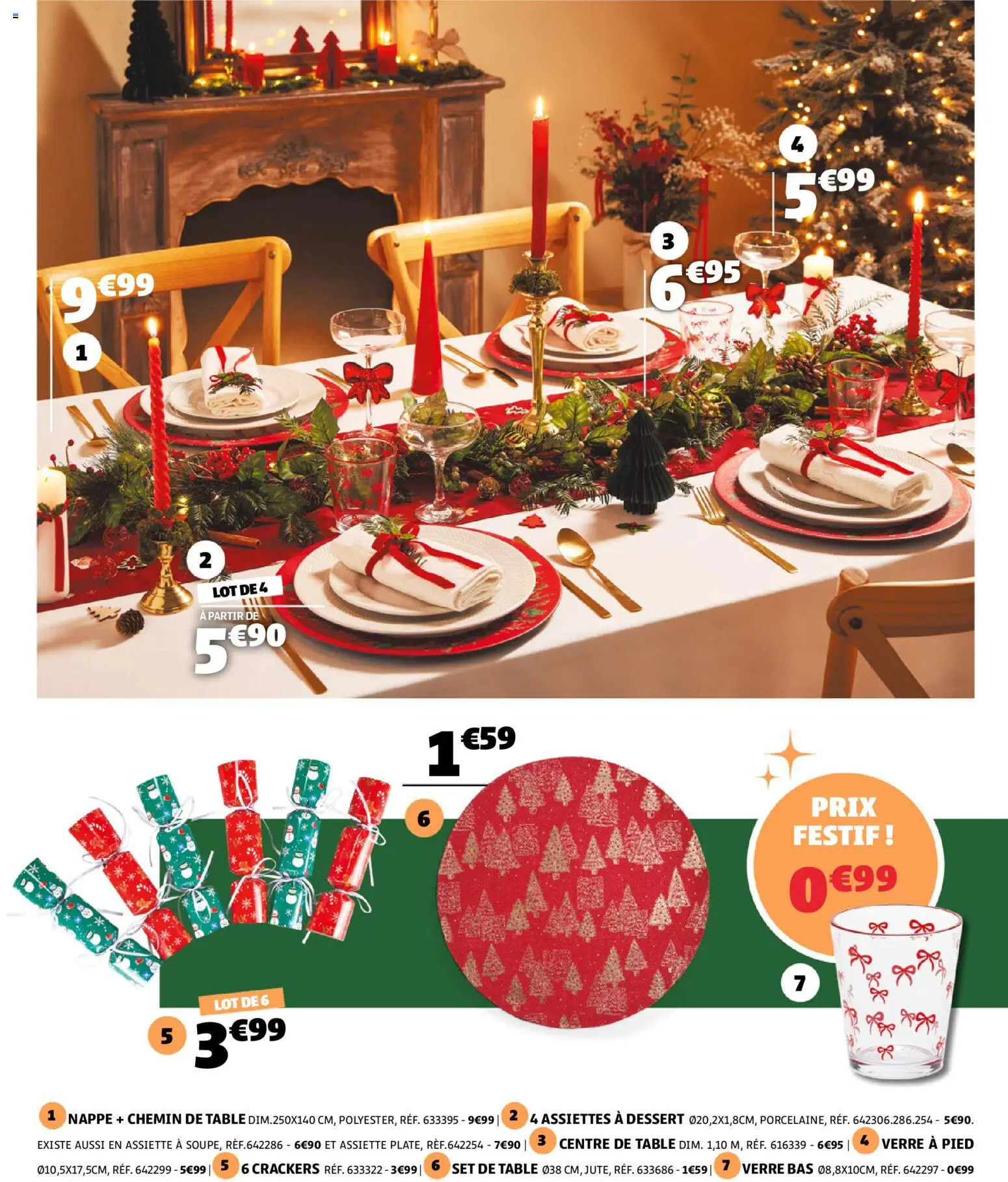 {H1} | Page: 4 | Produits: Crackers, Table, Nappe