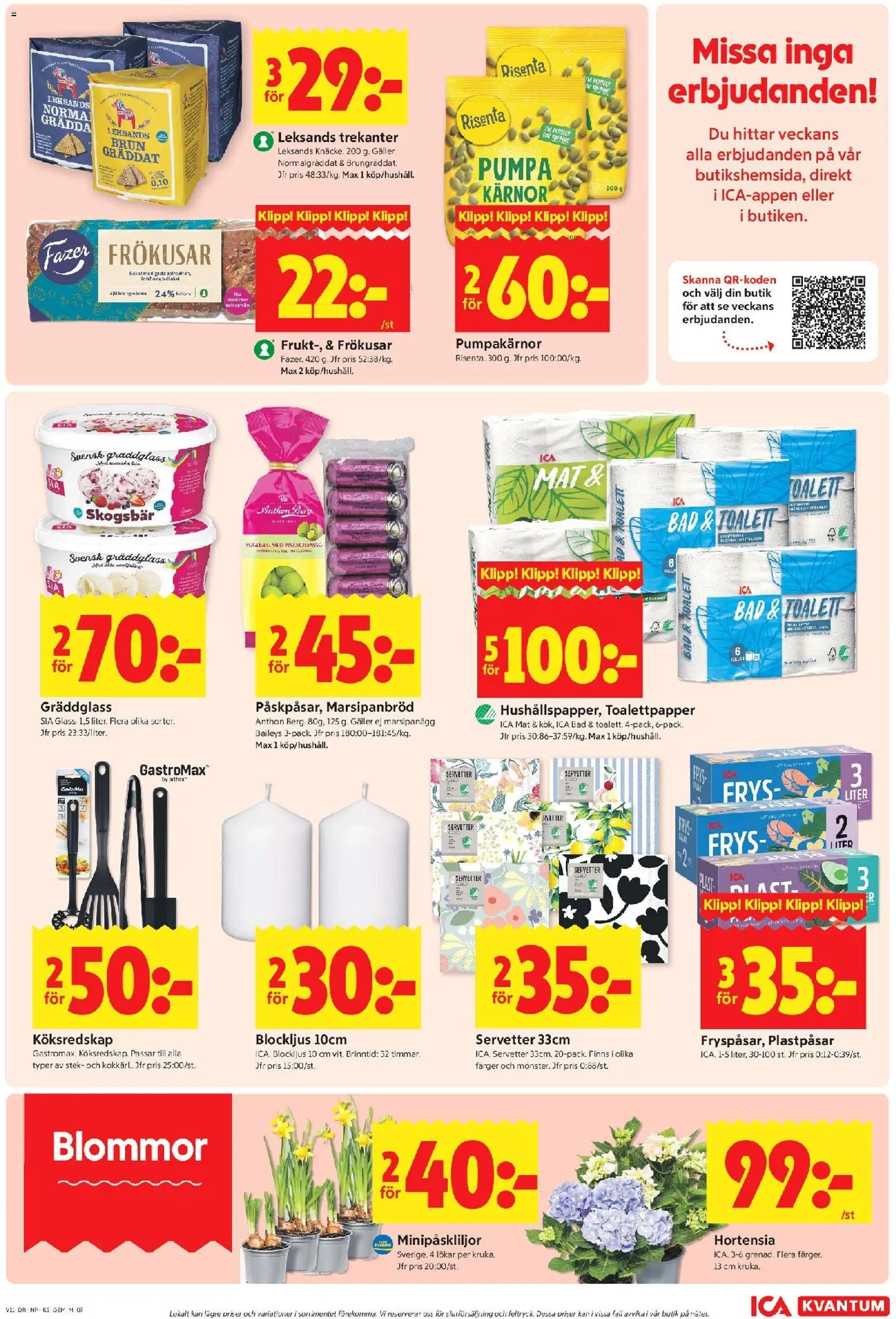 ICA Kvantum reklamblad aktuell från 09.03.2026 | Sida: 7 | Produkter: Toalettpapper, Galler, Toalett, Pumpa
