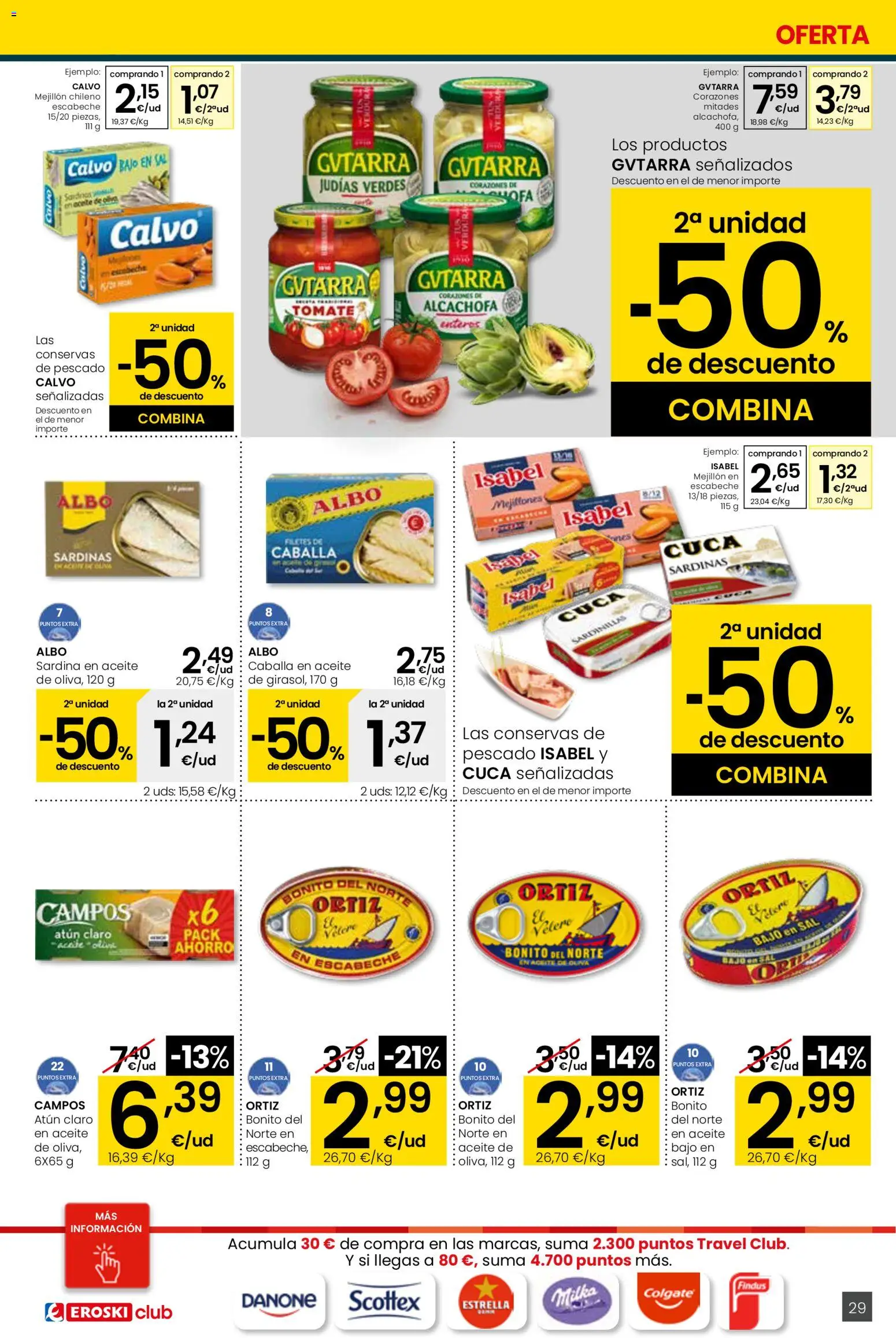 Eroski - Quieres ahorrar conmigo Center │ válido desde el 26.03.2026 | Página: 29 | Productos: Aceite, Pescado, Σταθμός εργασίας, Atún claro