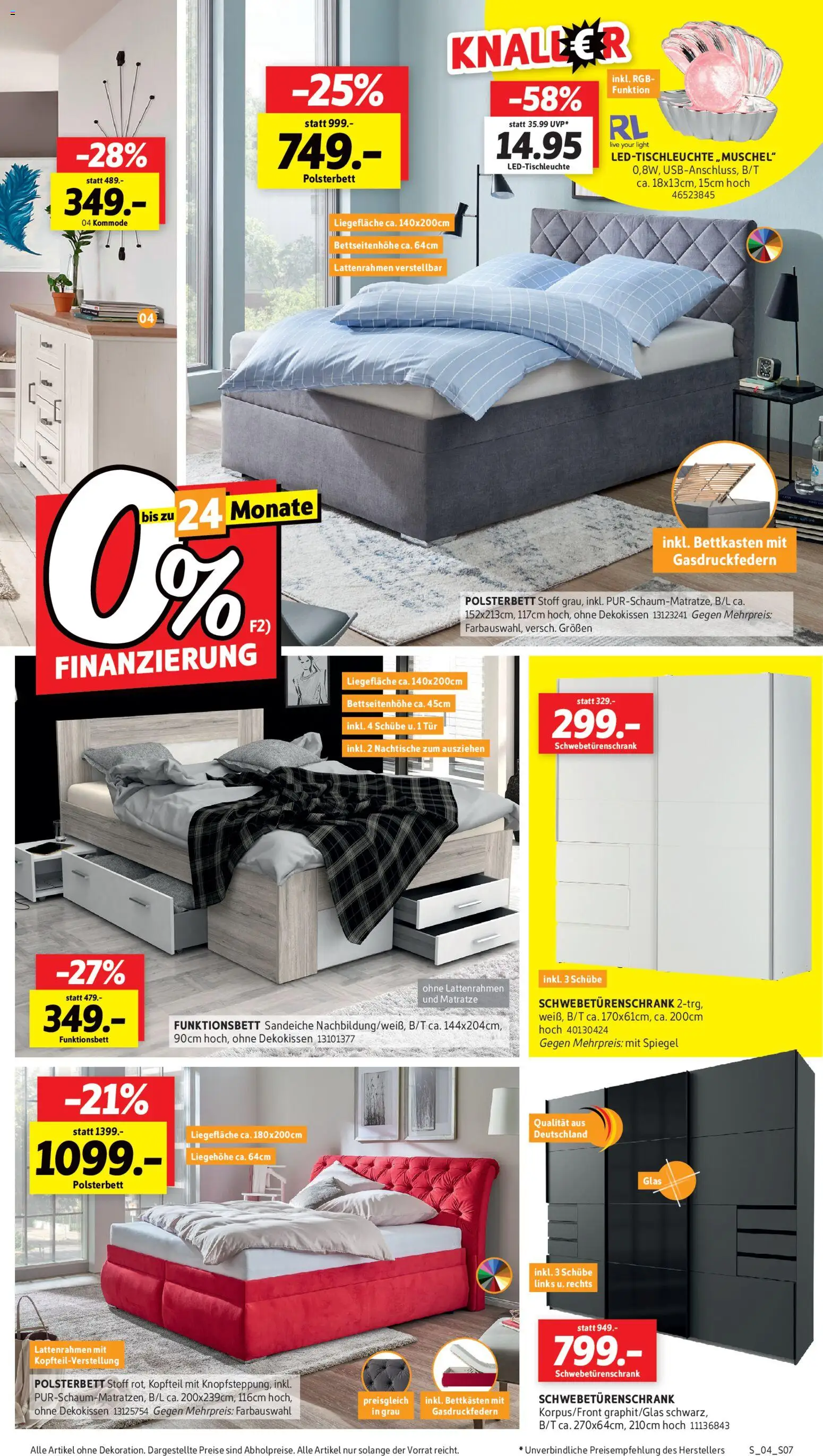 Sconto Prospekt 	 – gültig ab 25.02.2026 | Seite: 7 | Produkte: Matratze, Kommode, Polsterbett, Spiegel