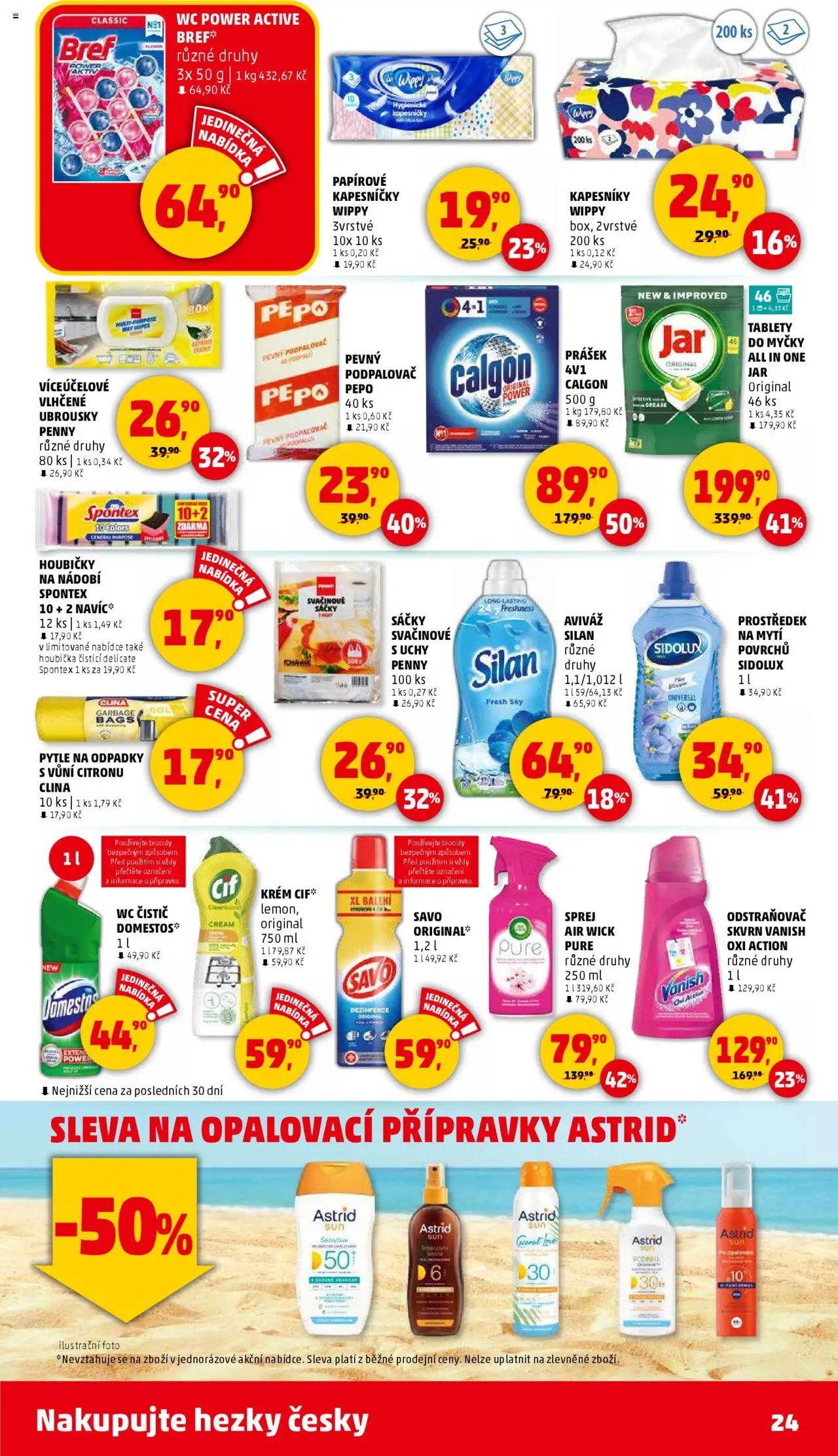 Penny Market leták - Čtvrtečník od 14.08.2025 | Strana: 24 | Produkty: Nádobí, Papírové kapesníčky, Pepo, Sidolux