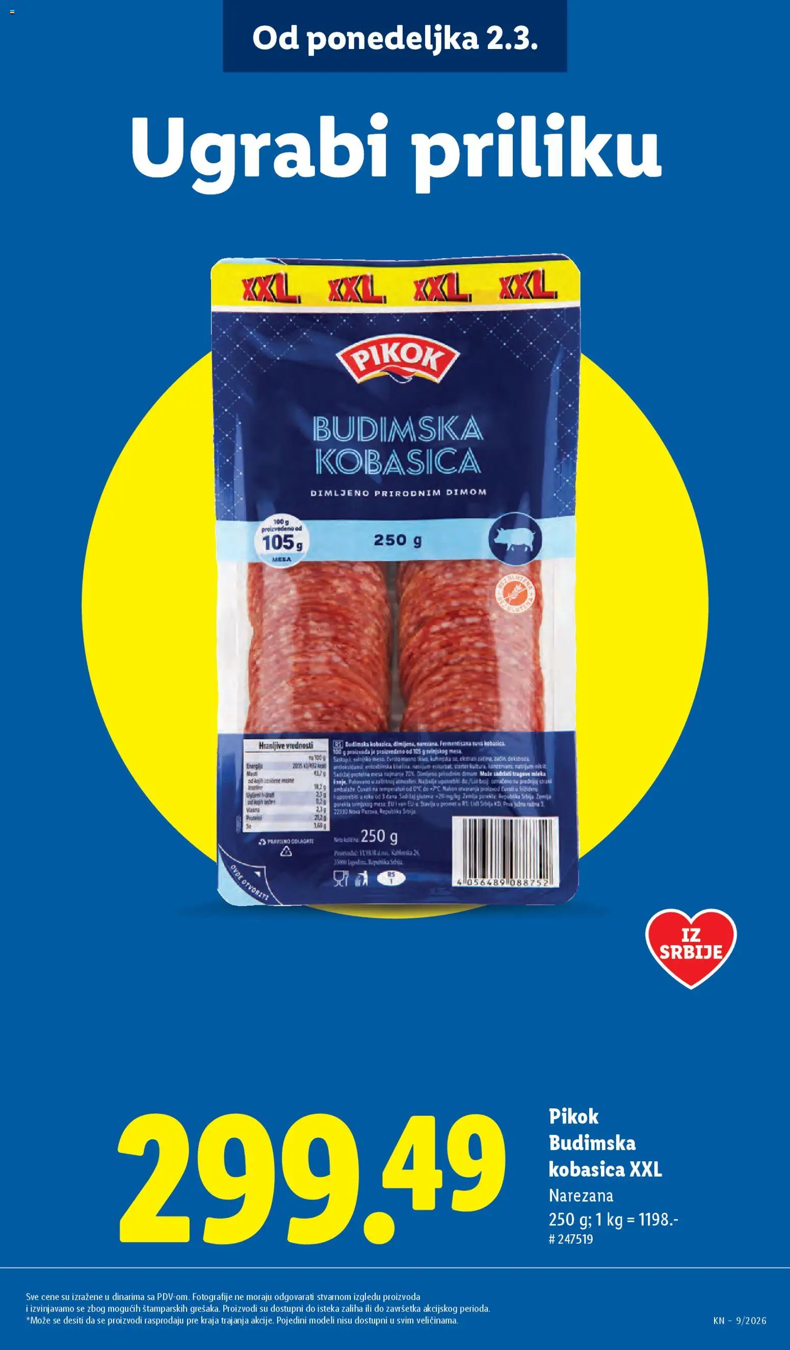 Lidl katalog - važi od 26.02.2026 | Strana: 13 | Proizvode: Zemlja, Budimska kobasica, Kobasica