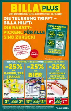 Billa Plus Flugblatt - Oberösterreich ab 16.10.2025 gültig