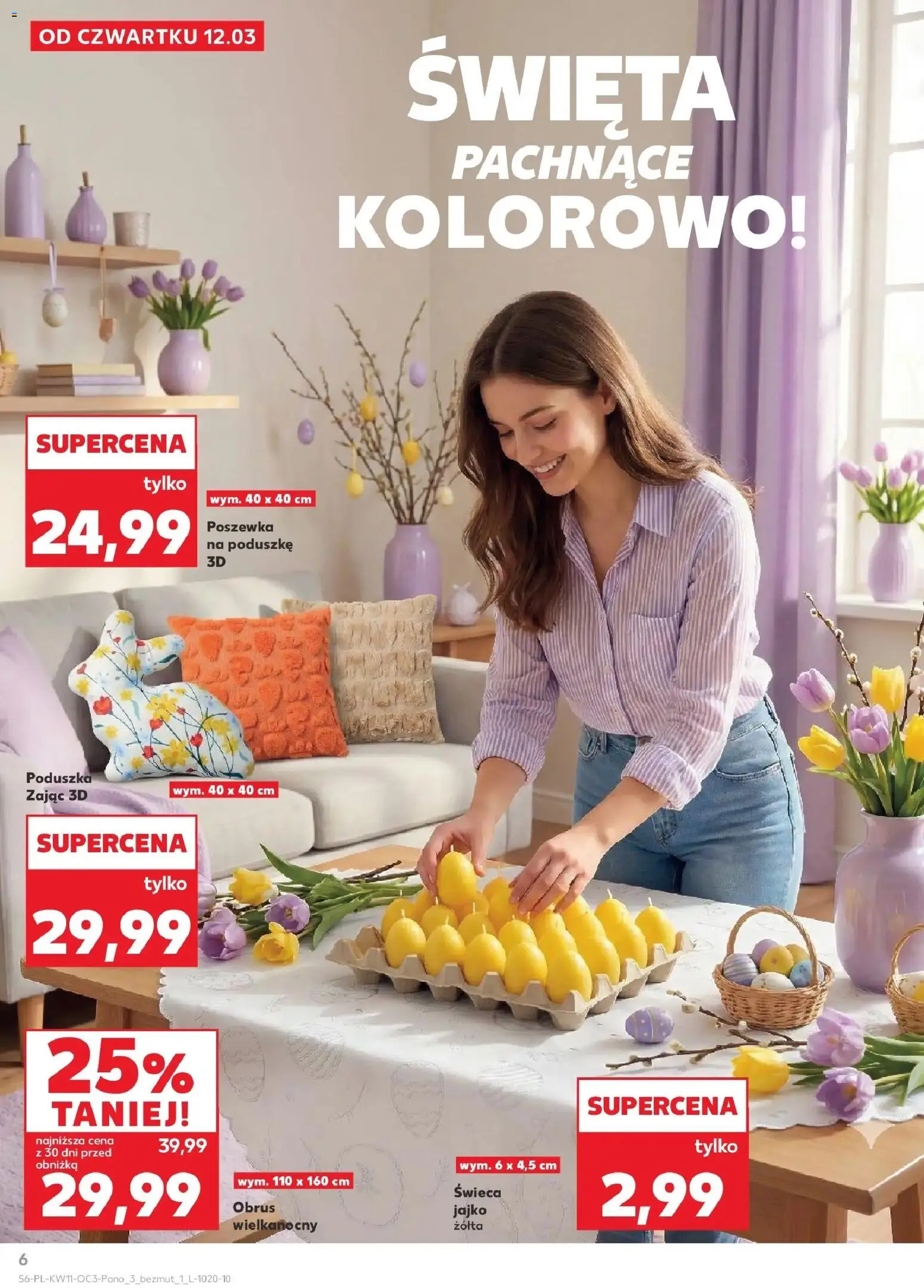 Kaufland gazetka - Dom na Wielkanoc od 12.03.2026 | Strona: 6 | Produkty: Poduszka