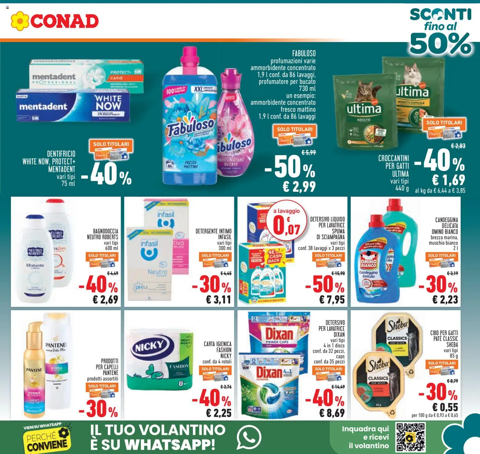 Volantino Conad del 12.03.2026 | Pagina: 5 | Prodotti: Carta igienica, Dentifricio, Detergente intimo, Detergente