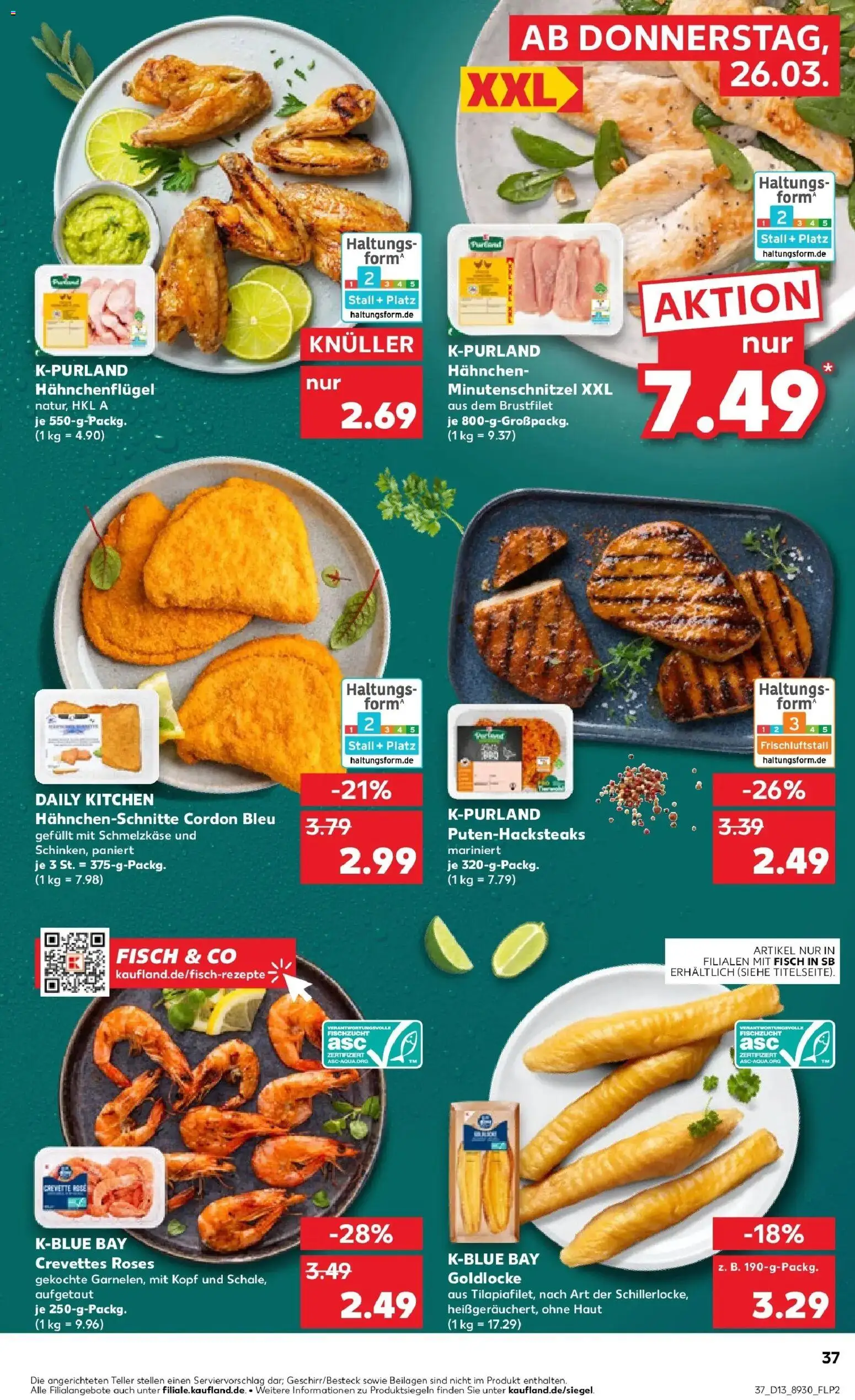 Kaufland Prospekt Dieburg	 – gültig ab 26.03.2026 | Seite: 37 | Produkte: Hahnchen, Fisch