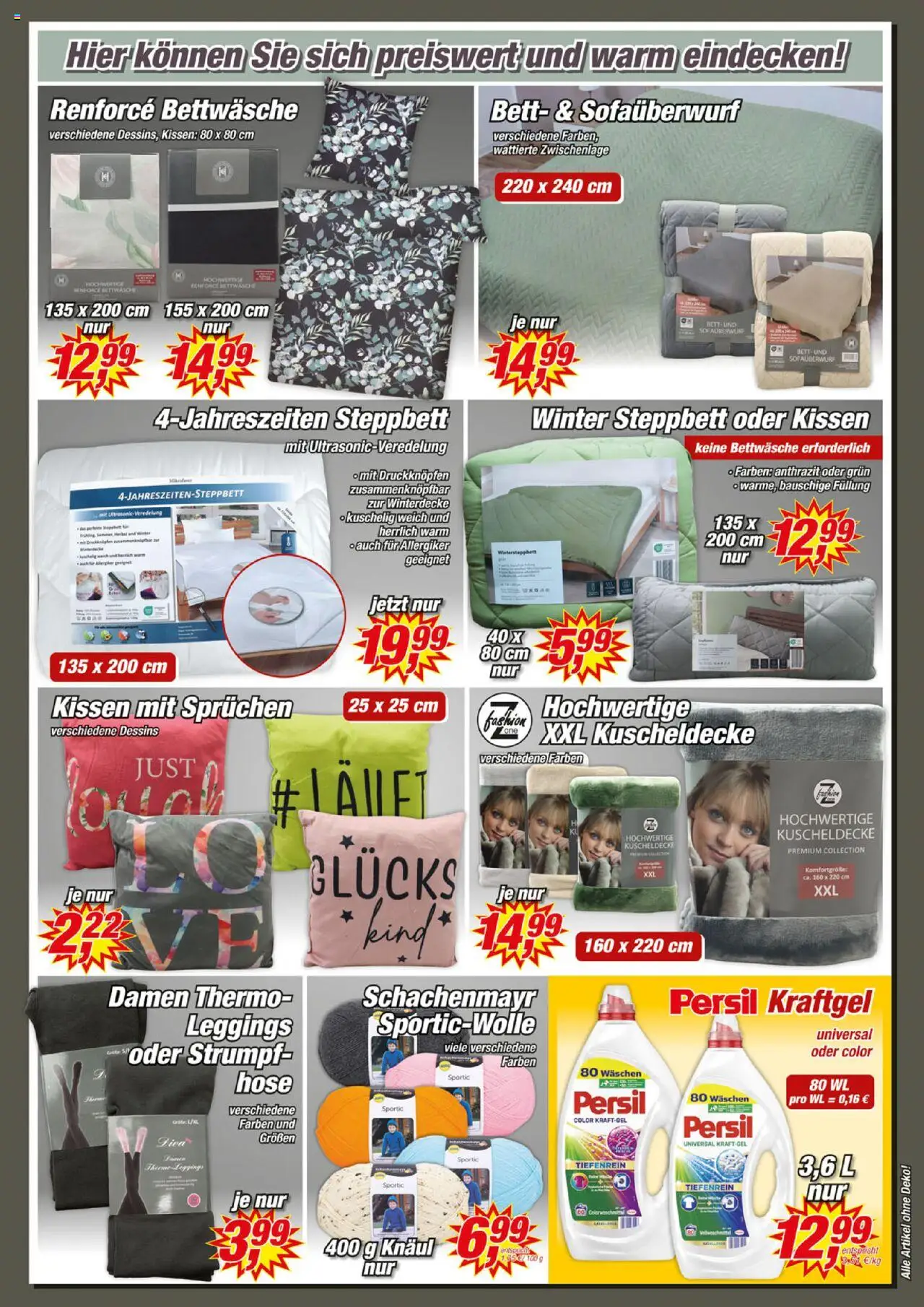 Posten Börse Prospekt – gültig ab 27.09.2025 | Seite: 3 | Produkte: Bett, Kissen, Bettwäsche, Leggings