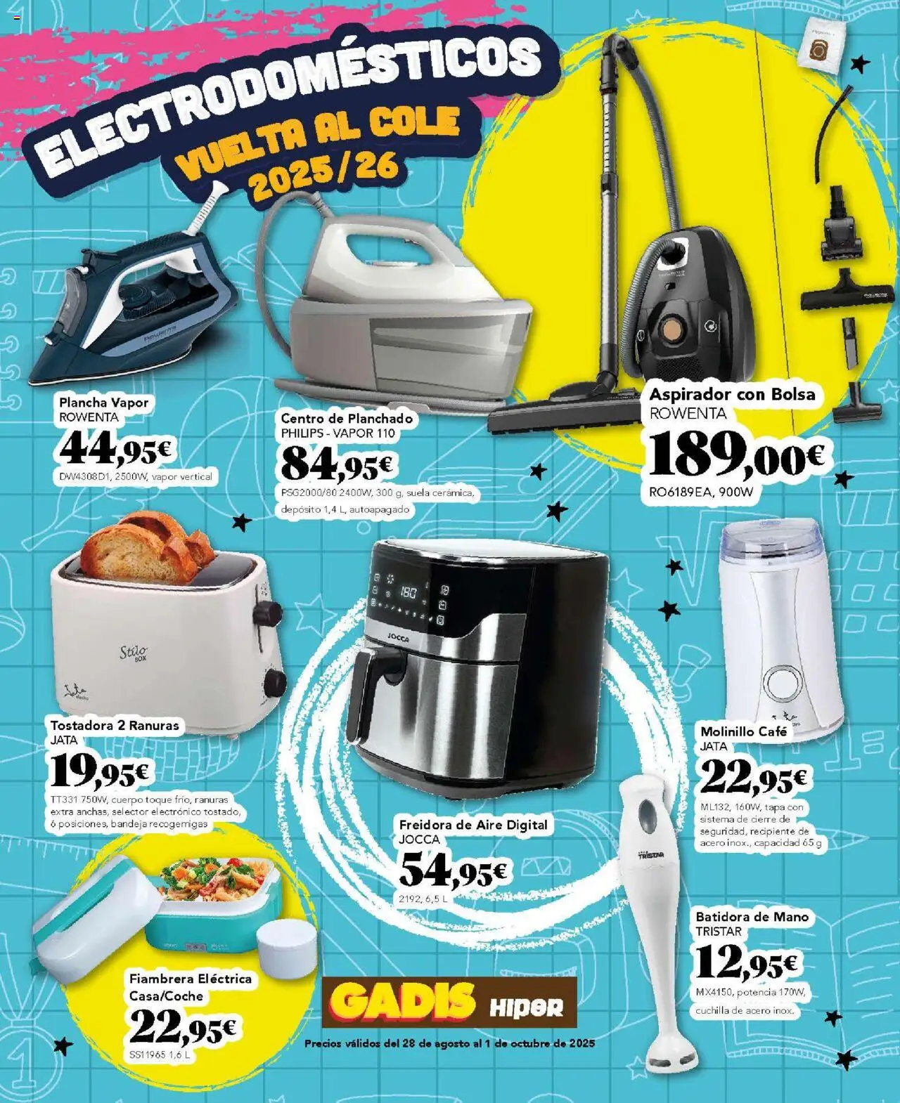 Gadis folleto │ válido desde el 28.08.2025 | Página: 22 | Productos: Café, Plancha, Aspirador, Bandeja