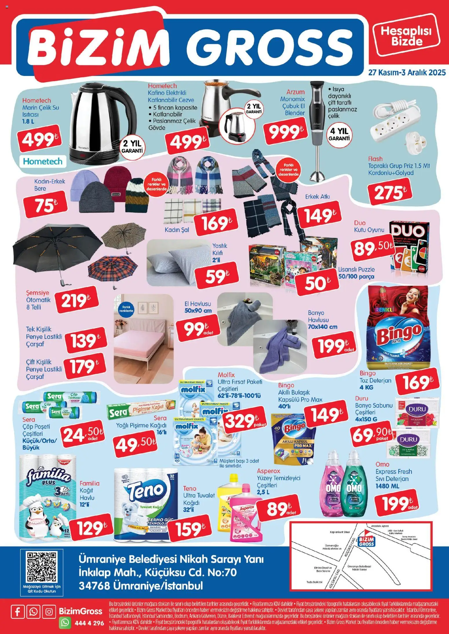 Bizim Toptan - Bizim Gross Fırsat Bülteni - 27.11.2025 tarihinden itibaren geçerlidir | Sayfa: 4 | Ürünler: Blender, Çarşaf, Şal, El havlusu